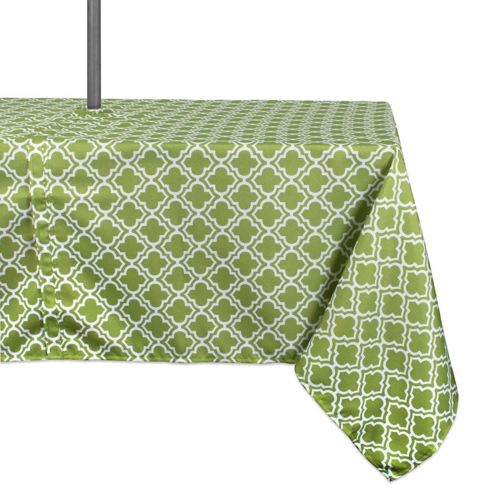 DII CAMZ34854 Green Lattice Tablecloth