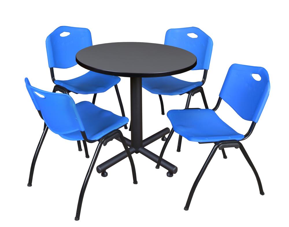 Regency TKB30RNDGY47BE Breakroom Gray 4-Person Training Table (30-in W x 29-in H)