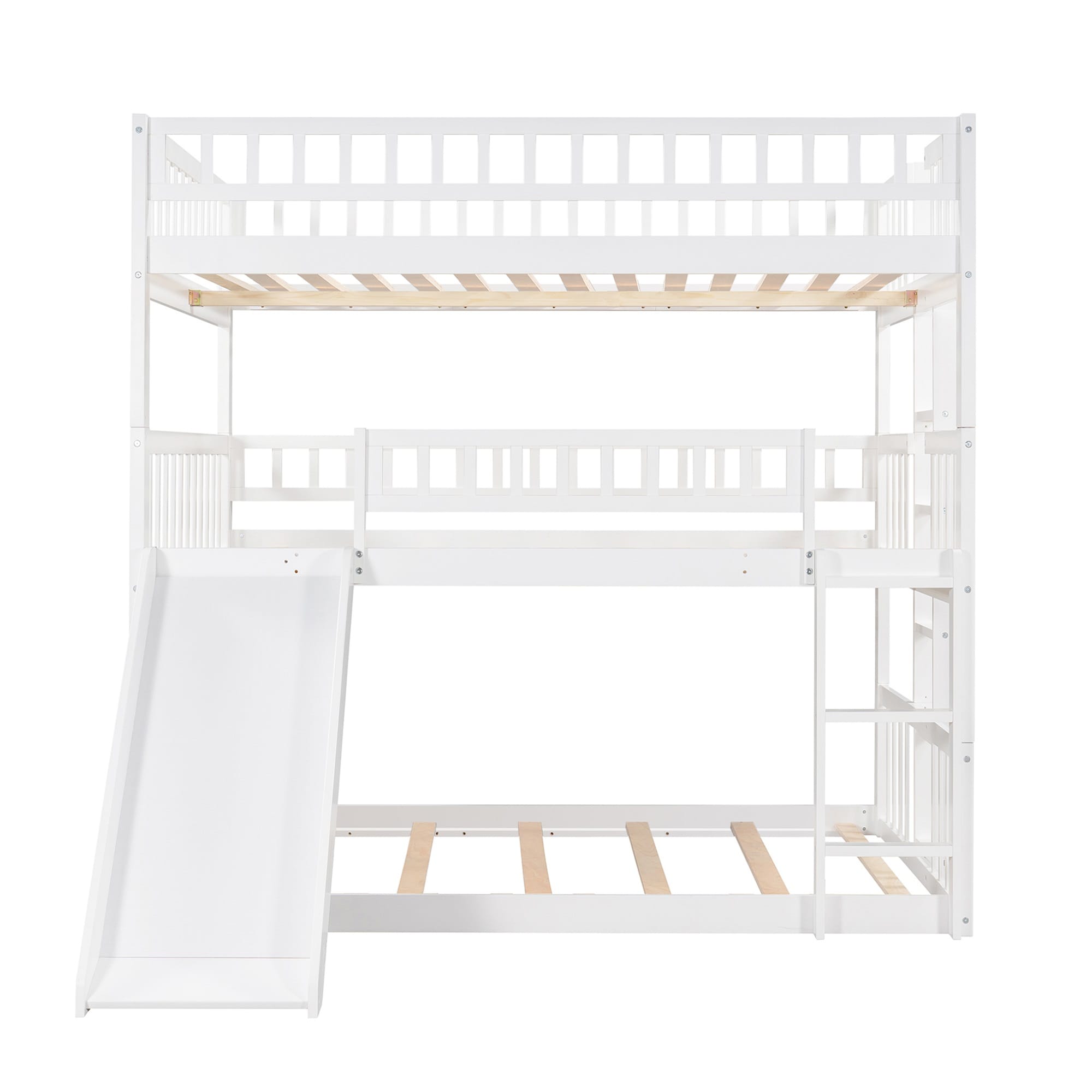 Qualler BTLE0052K White Full over full Bunk Bed