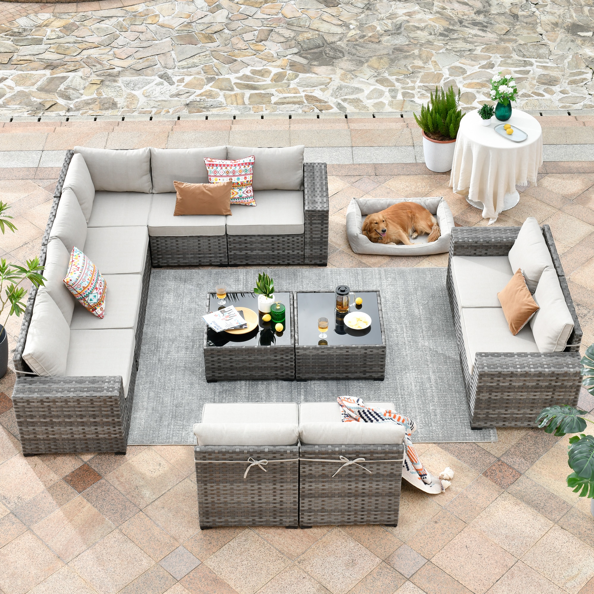 Pouuin SBBR6012 Patio-Conversation-Sets - View #8