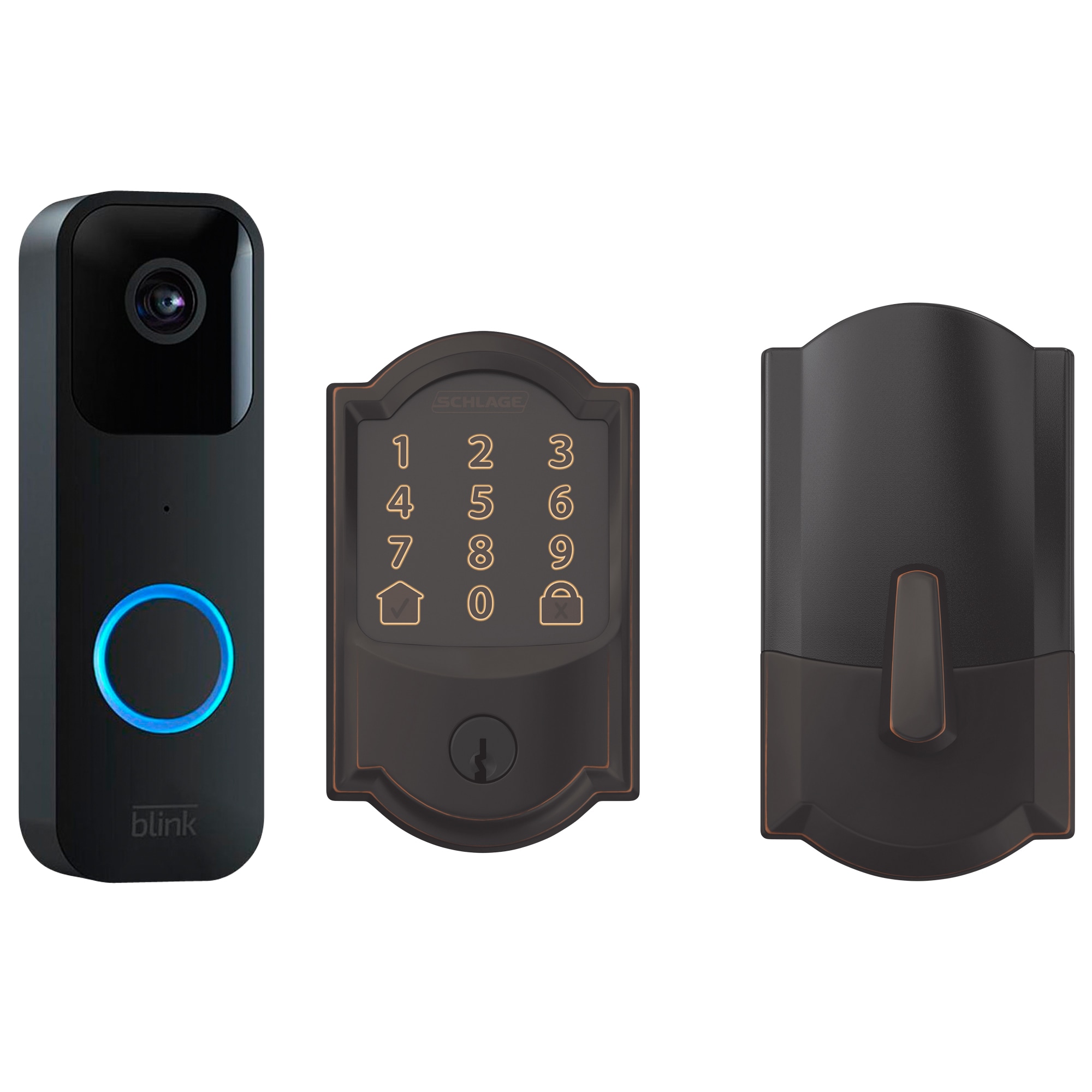 Amazon.com : Skybell Slim Line II Bronze Wi-fi Video Doorbell Camera for  Alarm.com ADC-VDB106X Bundled with 4 inch Warning Sticker. Not Compatible  with The Skybell app. Monthly Paid Subscription Required : Electronics