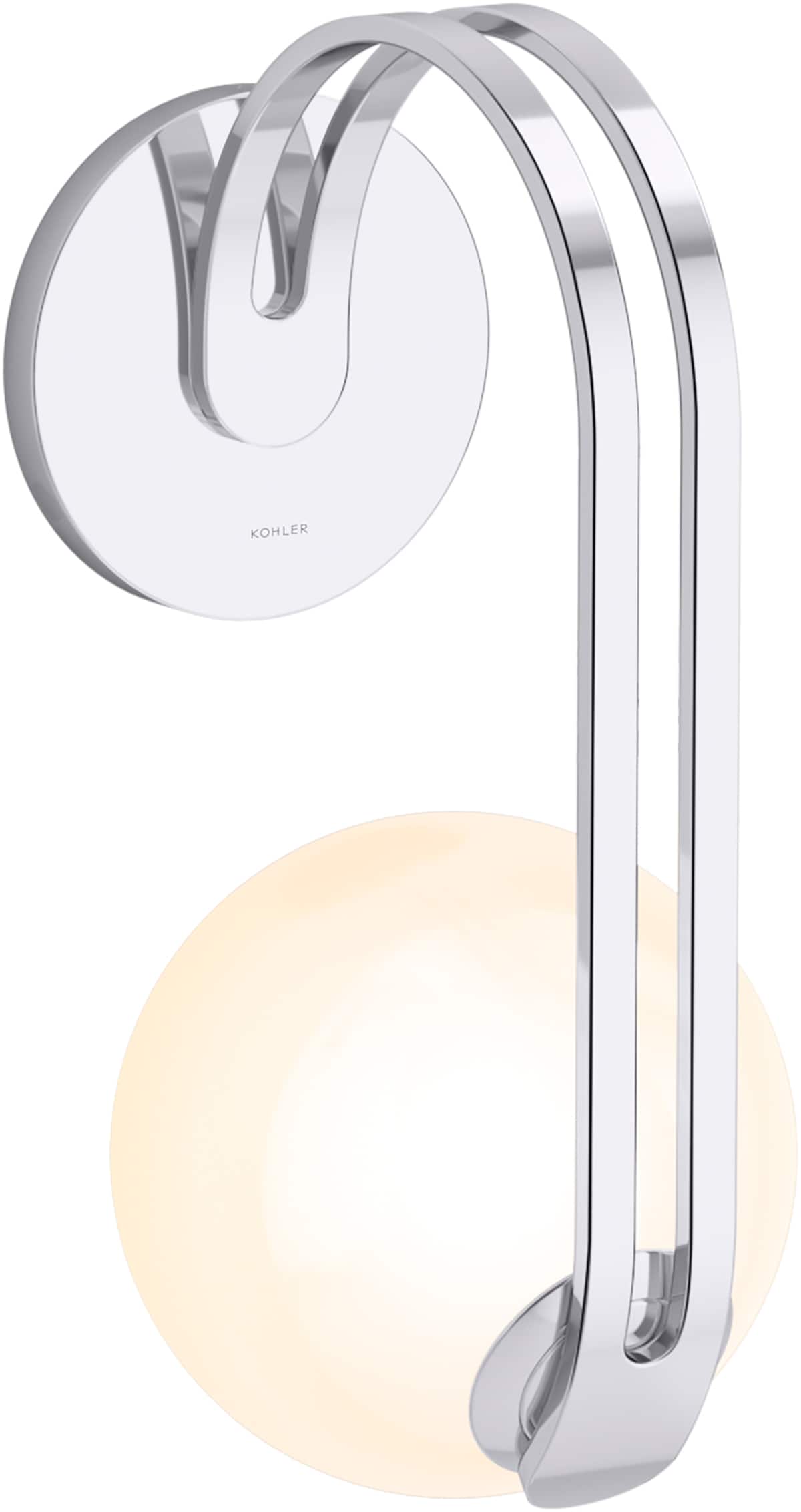 KOHLER 32376-SC01-CPL Kraga 6-in W 1 -Light Polished Chrome Wall Sconce