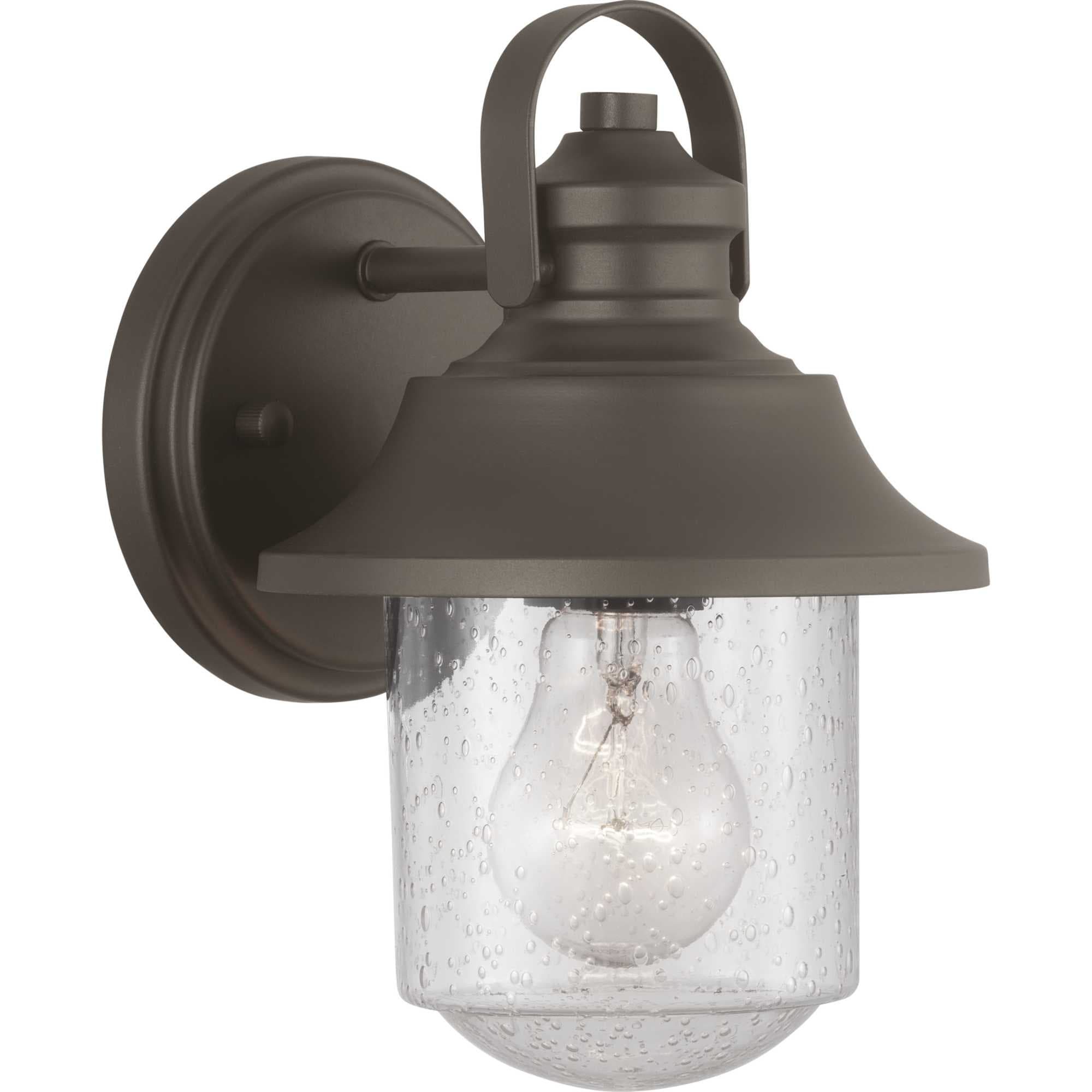 Progress Lighting P560119-129 Weldon 1 -Light 9-in H Bronze Hardwired Outdoor Wall Light