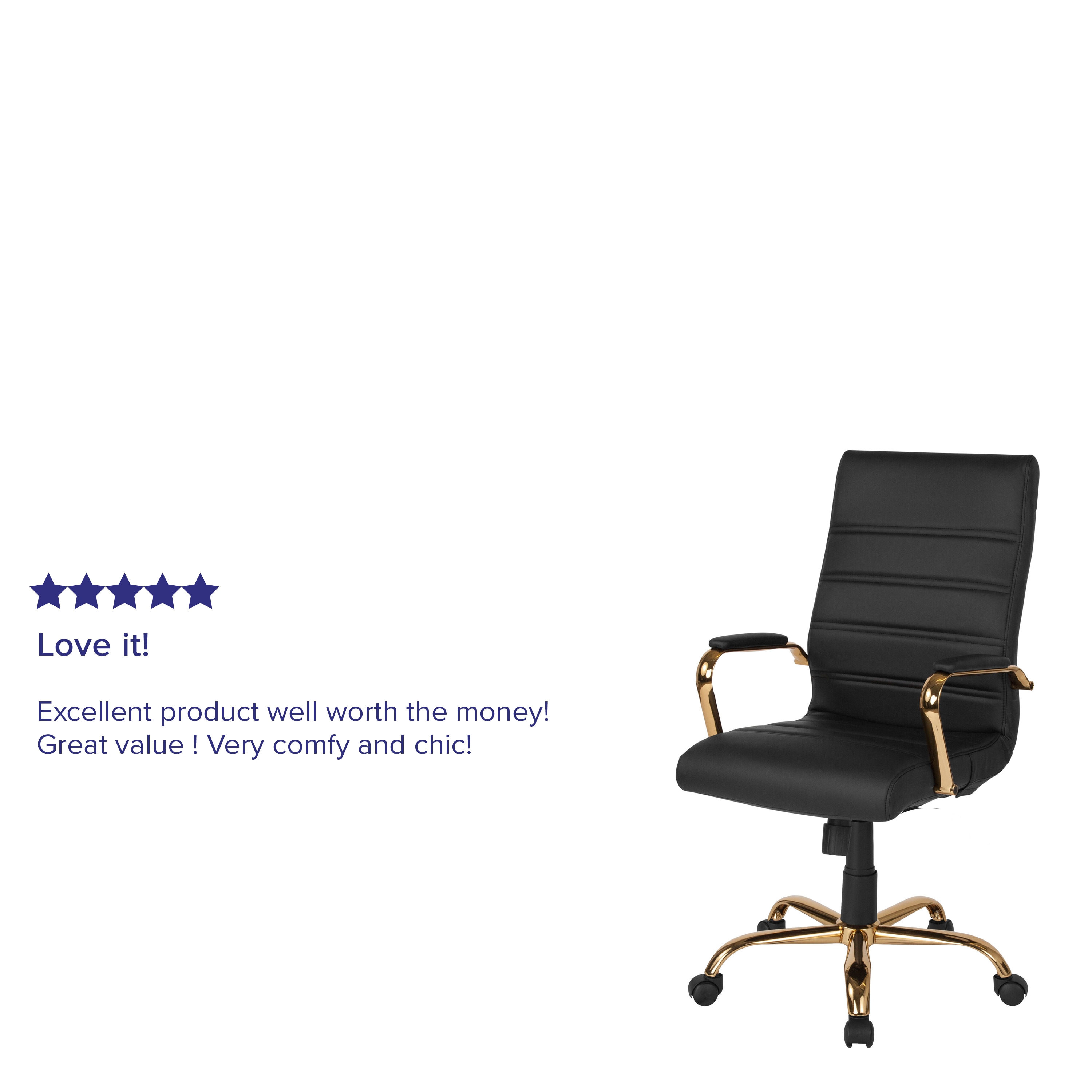 Office chair black online and gold