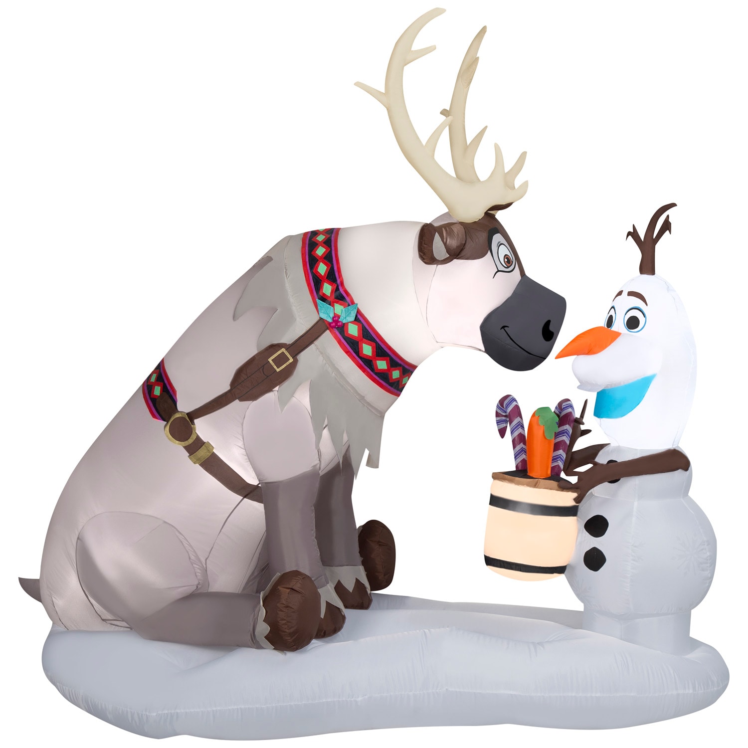 Gemmy G-882556 Olaf 83.86-Inches Freestanding Snowman Inflatable with White LED Lights