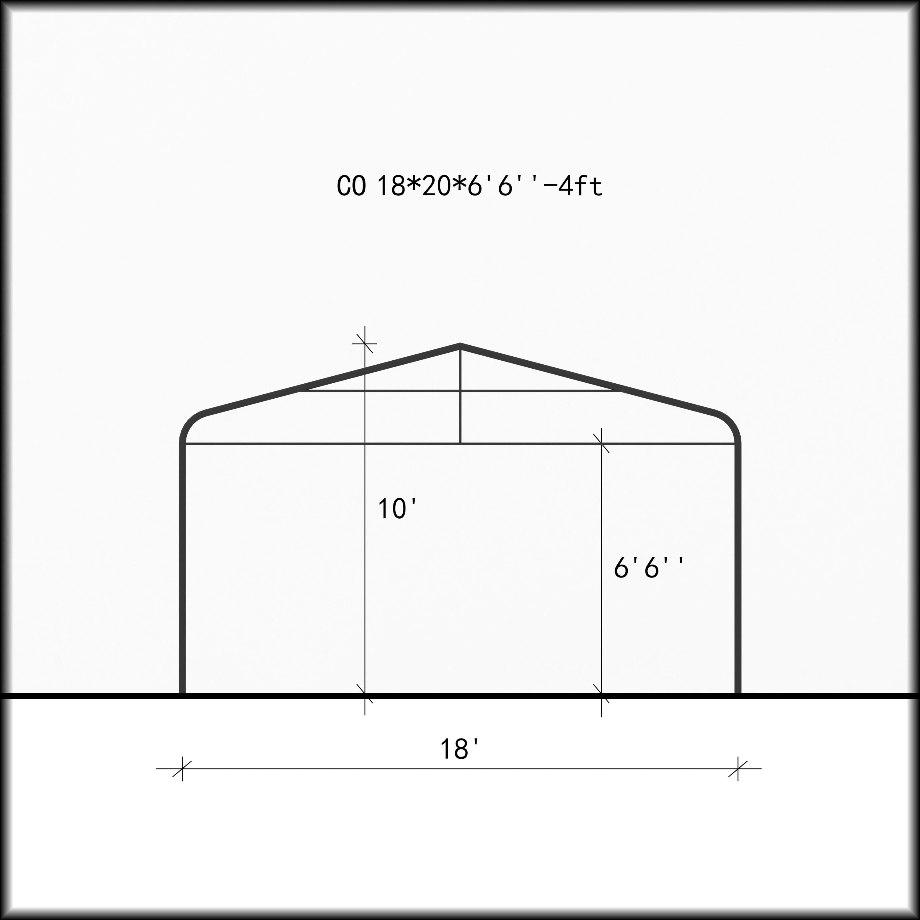 Gazebo Penguin CO18X20FF-200-WHI Garage-Buildings - View #12