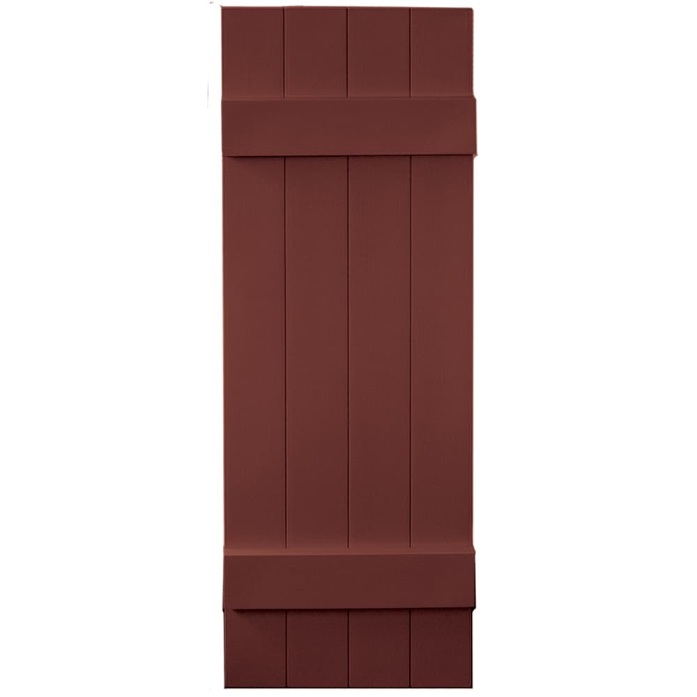 Vantage V6831443027 13.875-in W x 42.875-in H Cambridge Red Board and batten Exterior Shutters ( 1 -Pack )