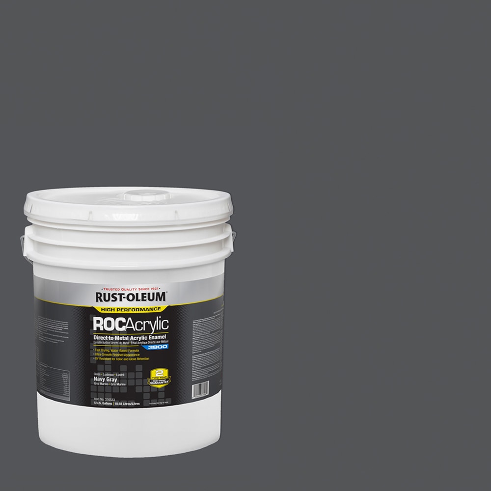 Rust-Oleum 316533SOS High Performance Gloss OSHA Navy Gray Interior/Exterior Water-based Industrial Enamel Paint ( 5-gallon )
