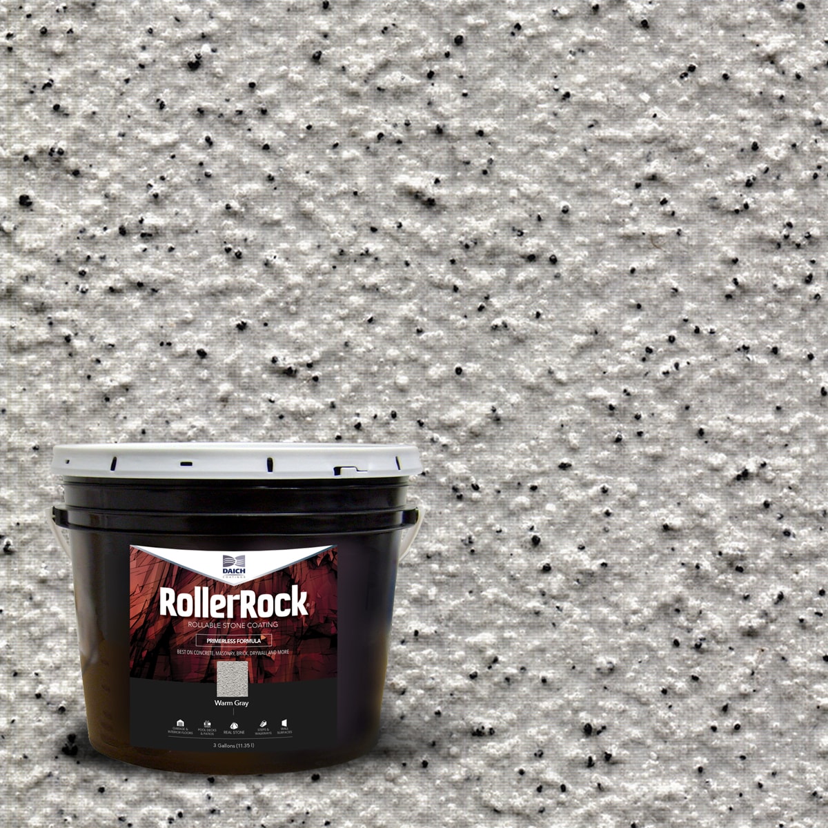 Daich RRPL-WG-030 RollerRock Warm Gray Satin Interior/Exterior Anti-Skid Porch and Floor paint ( 3-gallon )
