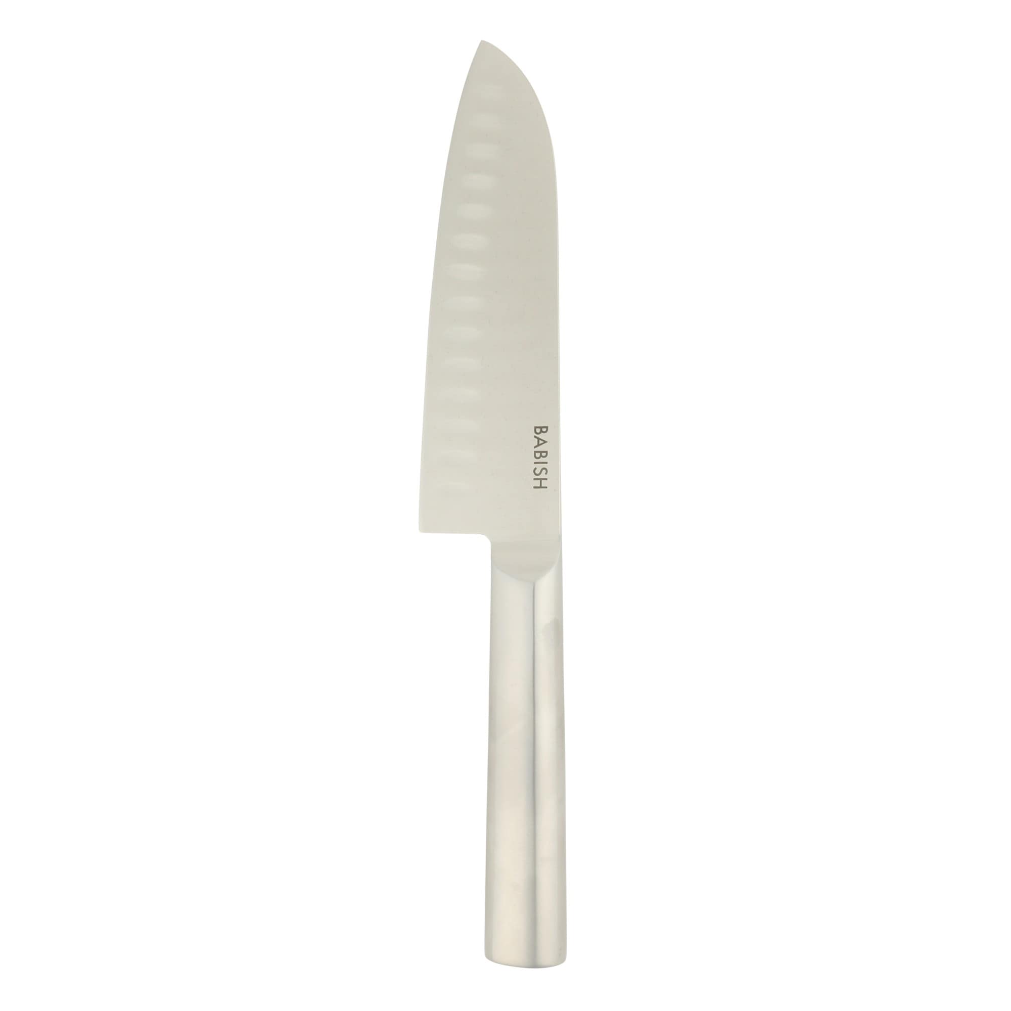 Babish  High Carbon 1.4116 German Steel Full Tang 6.5 Inch Santoku Knife for Chopping Slicing Dicing and Precision Prep