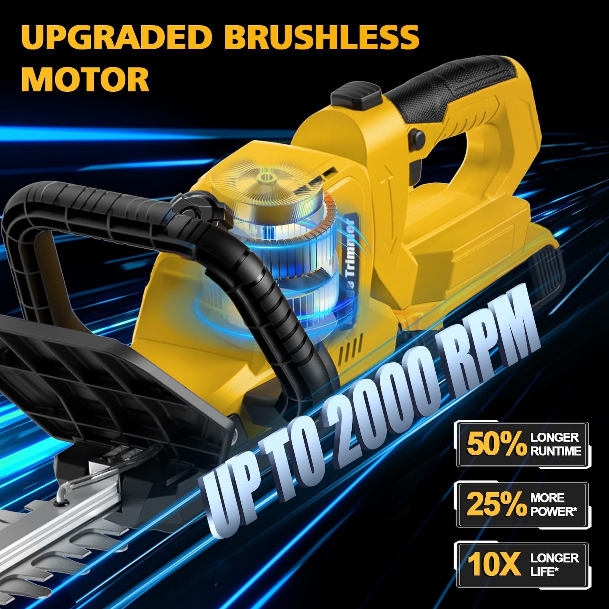 Numhew NHBEN409169 Cordless-Hedge-Trimmers - View #2