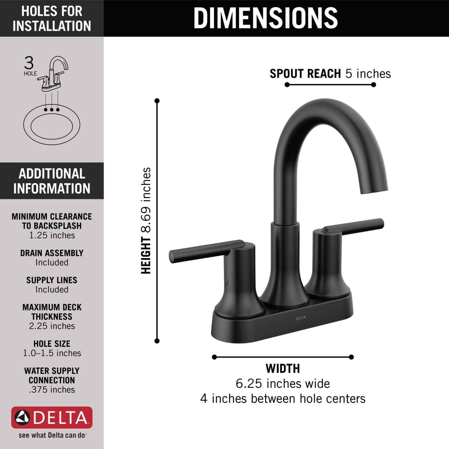 Delta 2559-BLMPU-DST Lavatory-Faucets - View #3