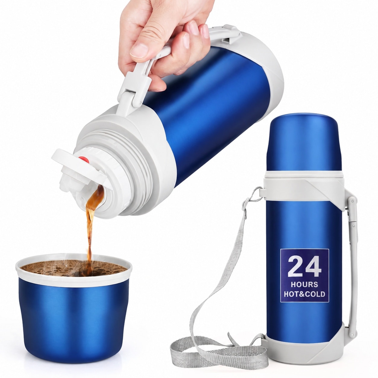 Yichuhaoxi 41 Ounce Insulated Stainless Steel Coffee Thermos BPA Free ...