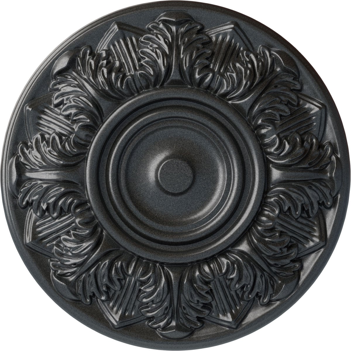 Ekena Millwork CM13WHPES Whitman 13-in W x 13-in L Pewter Polyurethane Ceiling Medallion