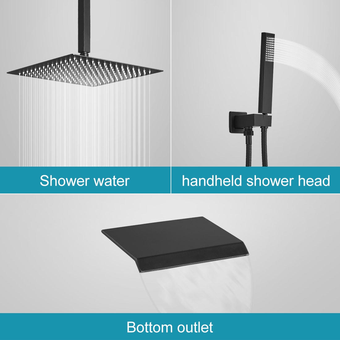 BWE A-95014-BLACK-S Tub-Shower-Faucets - View #3