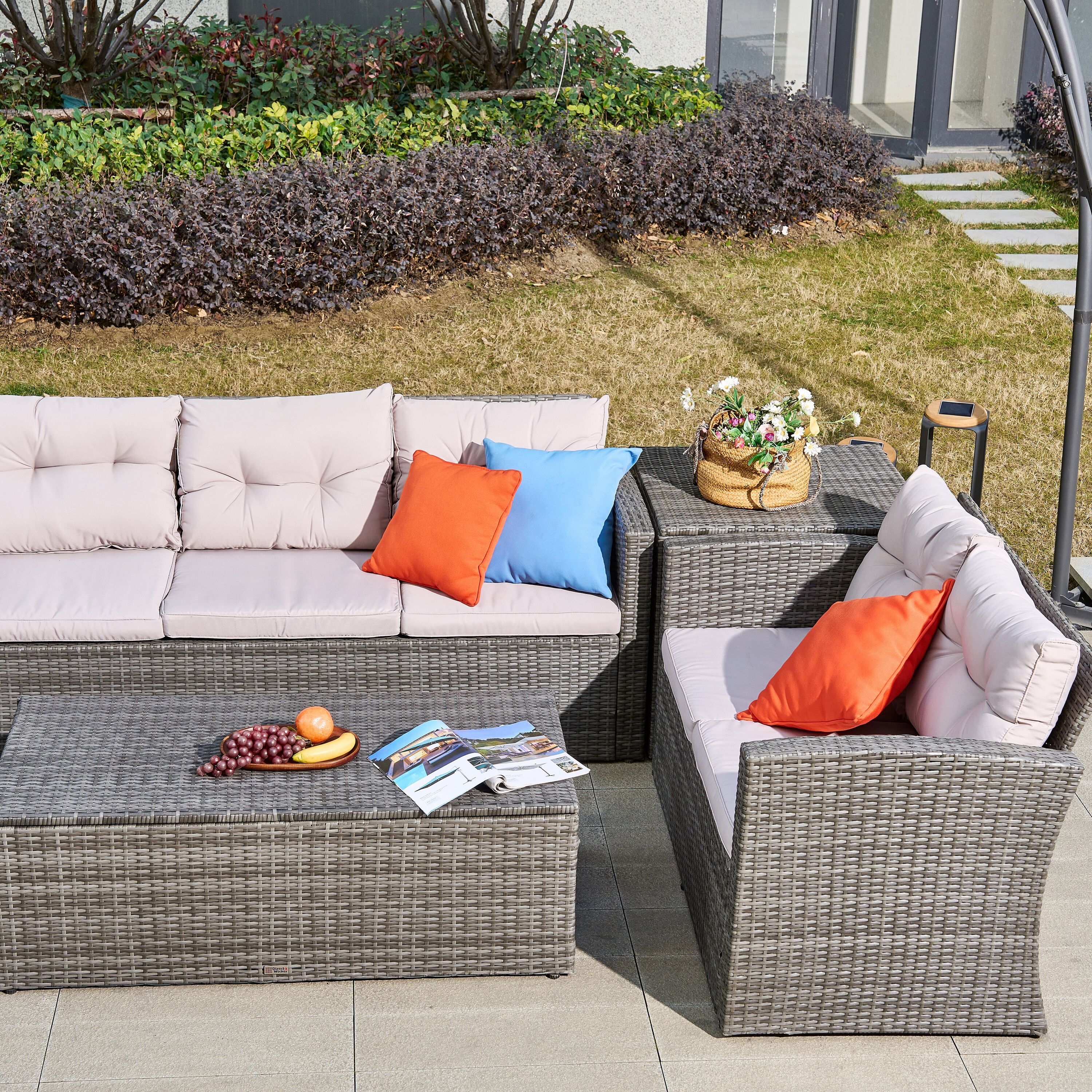 Moda Furnishings CMAS-1503-GR Patio-Conversation-Sets - View #6