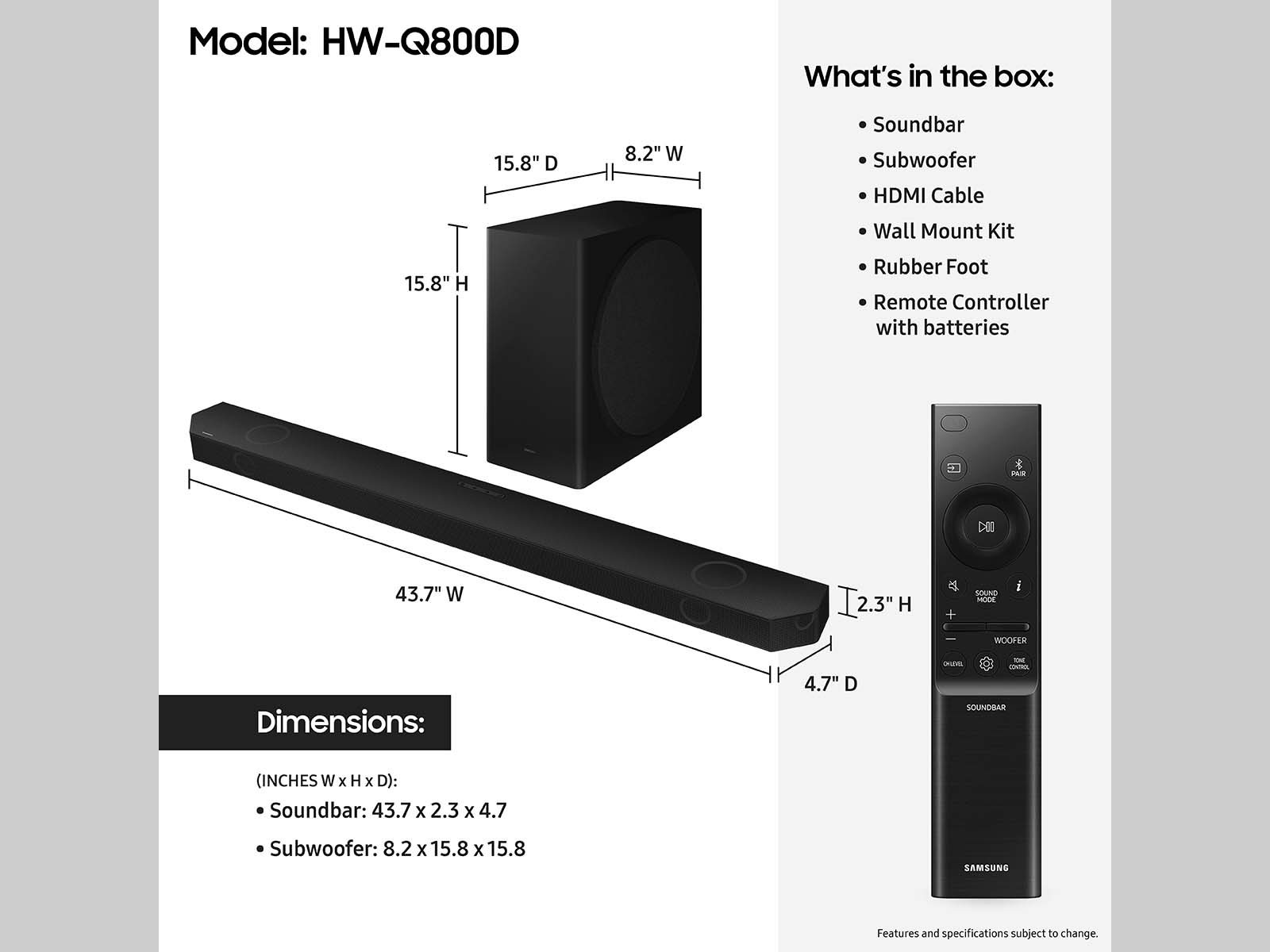 Samsung HW-Q800D/ZA Sound-Bars - View #5