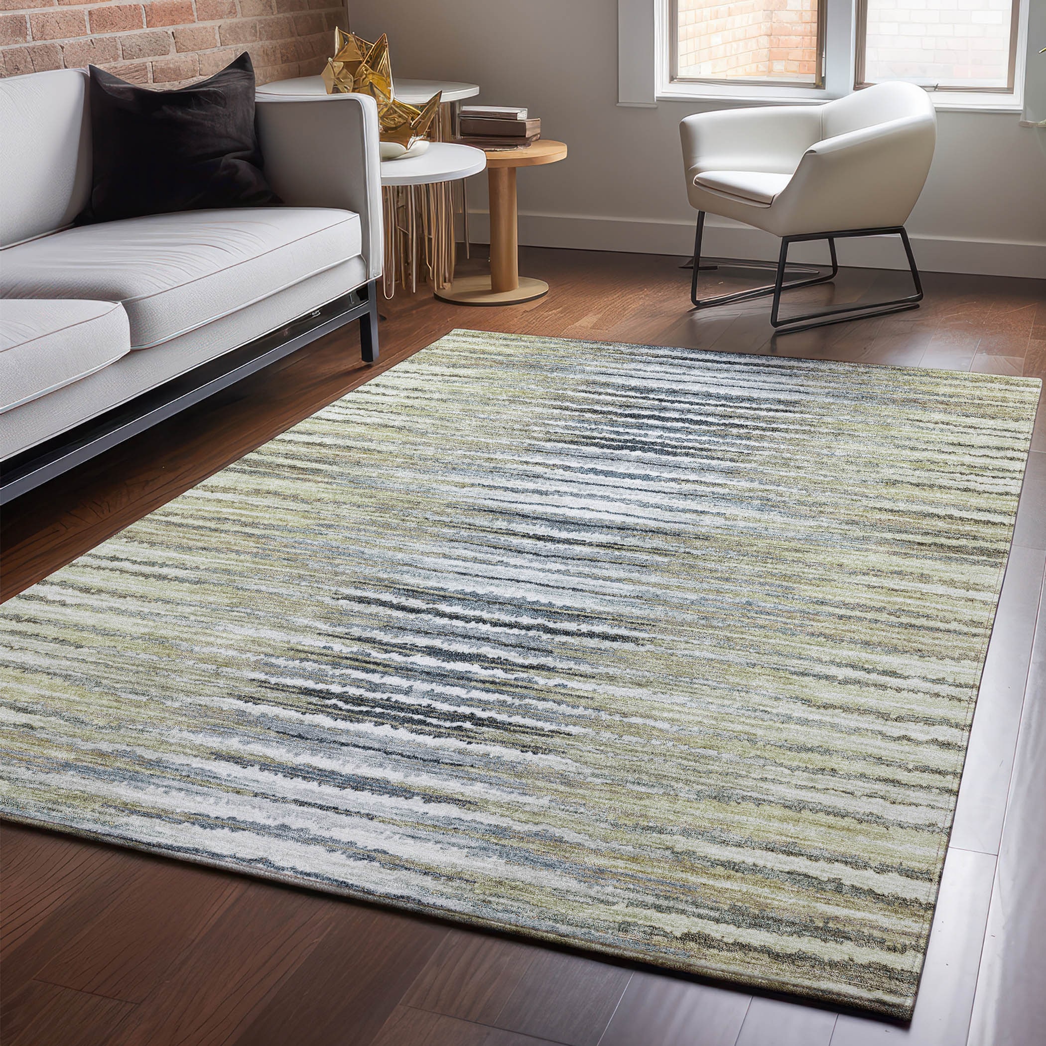 Addison Rugs AMF604BG9X12 Mayfield AMF604BG 9 x 12 (ft) Loomed Polyester Beige Rectangular Indoor Geometric Machine washable Area rug