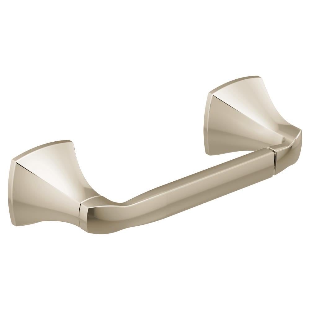 Moen YB5108NL Voss Polished Nickel Wall mount Pivot Toilet Paper Holder 1 -Rolls with Storage