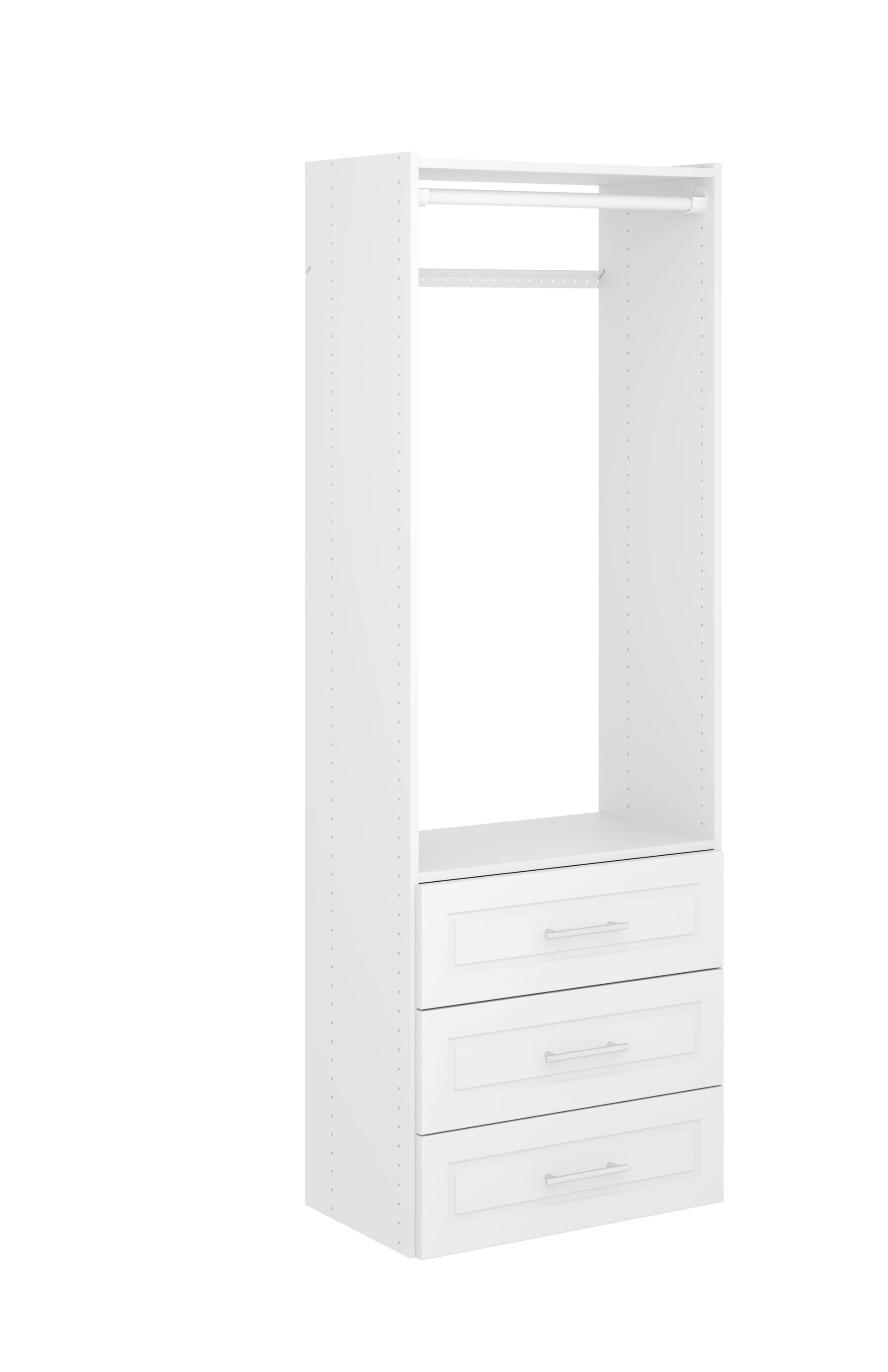 Easy Track PH170-WH 2.09-Feet to 2.09-Feet W x 6-Feet H White Solid Shelving Wood Closet System