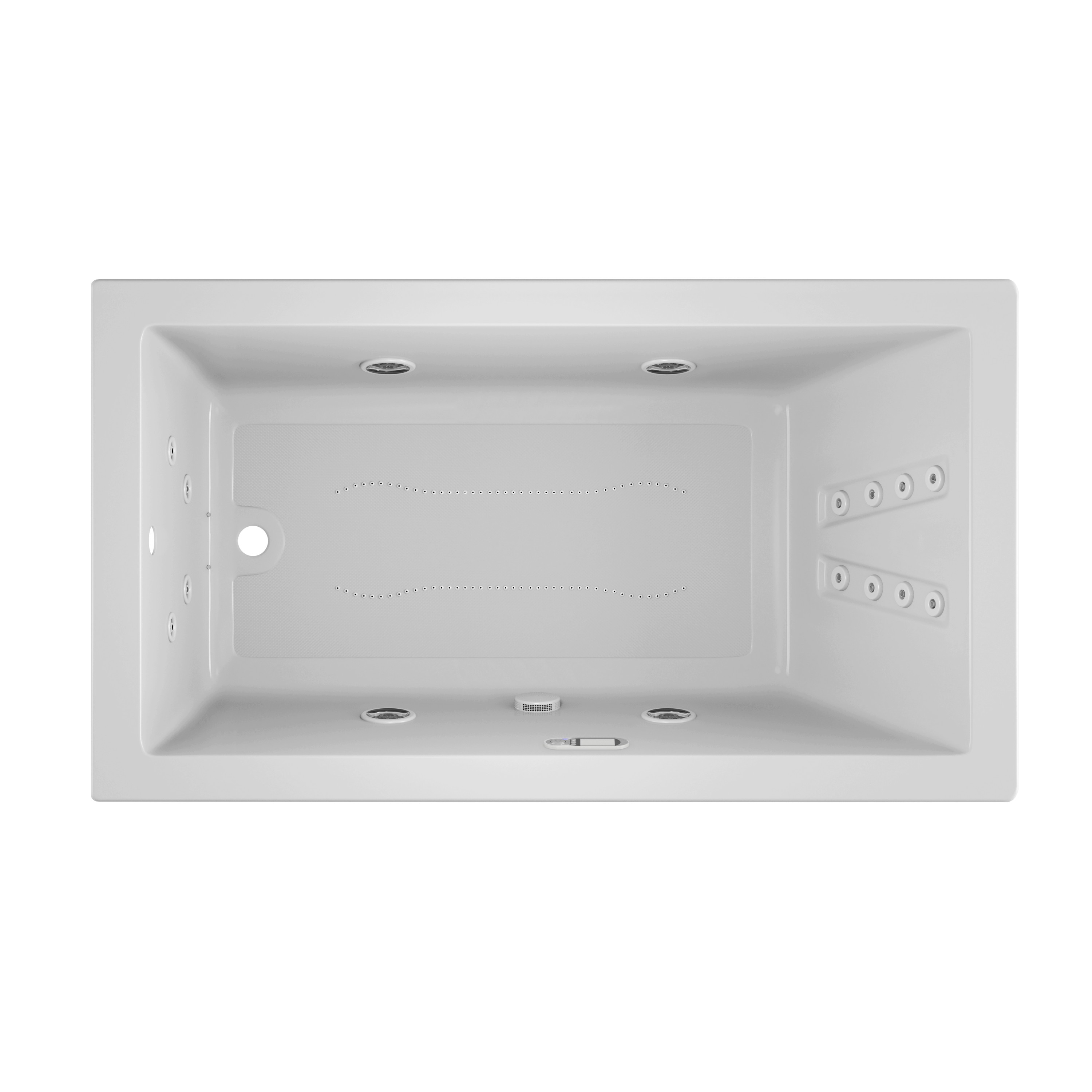 Jacuzzi MT45959 SOLNA 36-Inches x 66-Inches White Acrylic Rectangular Drop-in and undermount Whirlpool and air bath combination tub ( Right Drain )
