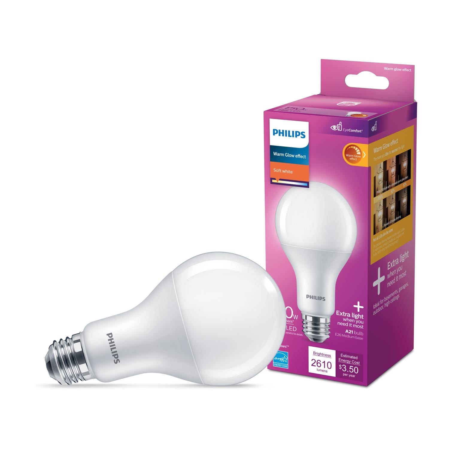 Philips EJD3014747 A21 E26 Medium LED Bulb Soft White 150 Watt Equivalence 1 pk