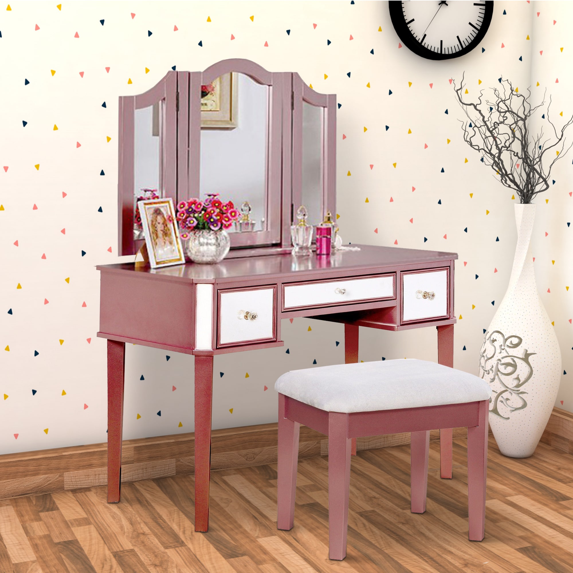 Benzara BM122841 Vanity-Stools - View #6