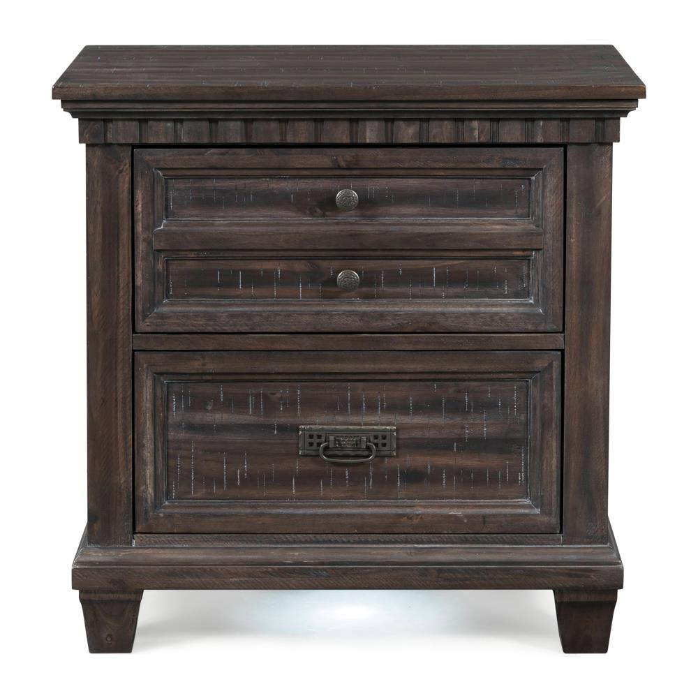 Steele Transitional King Bedroom Set in Smokey Gray Oak with LED Nightstand