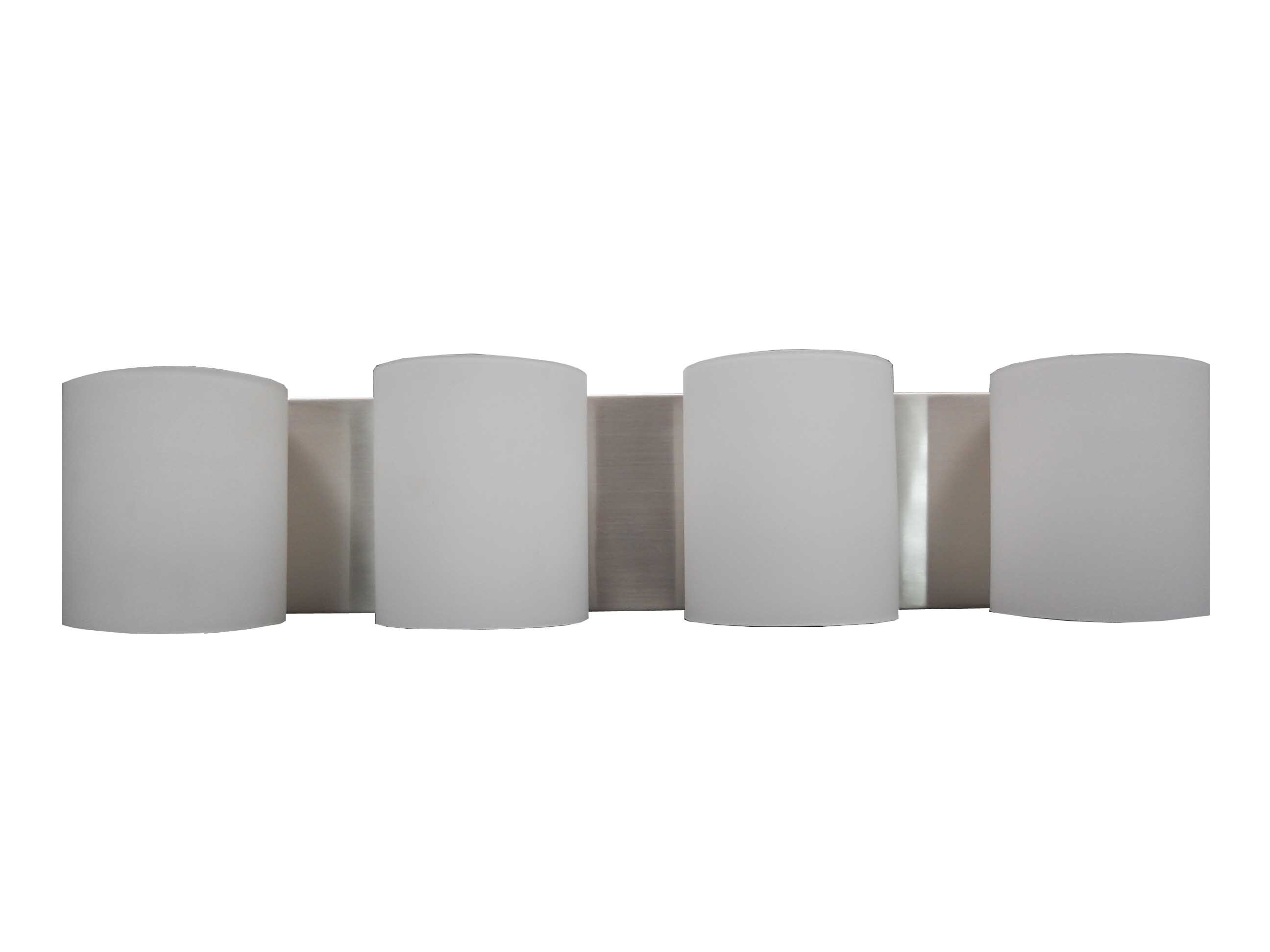 Whitfield Lighting VL7023-4SS Hudson 26.5-in 4-Light Satin Steel Modern/Contemporary Vanity Light