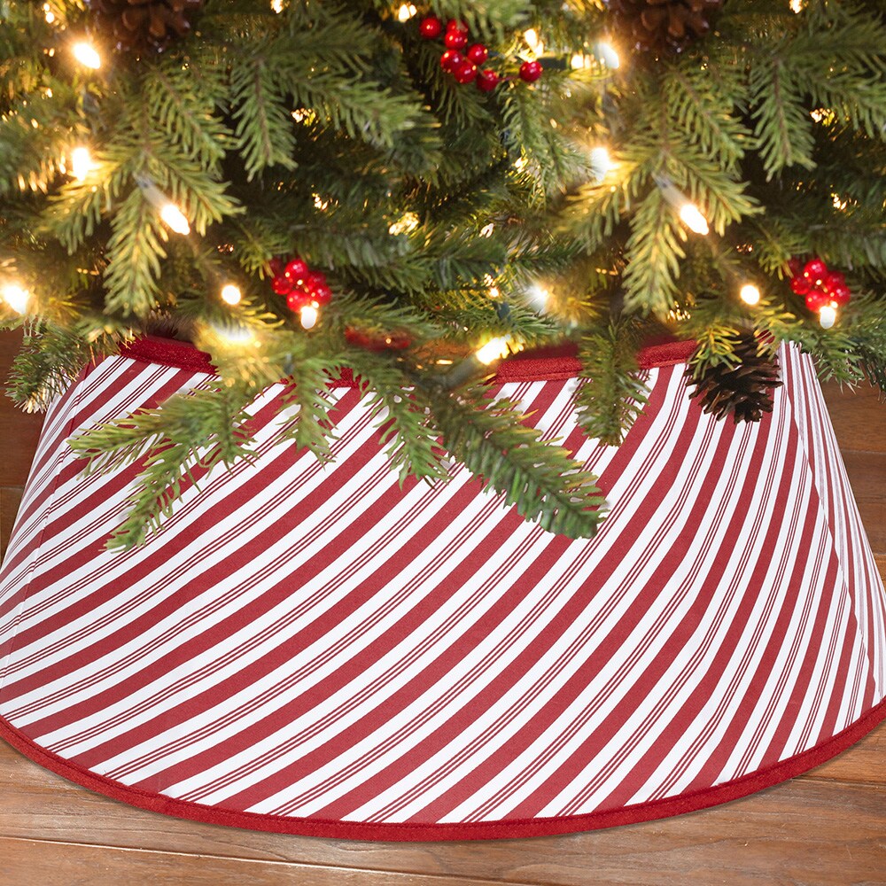 Holiday Living 26-in Red Tree Collar Tree Skirt at Lowes.com