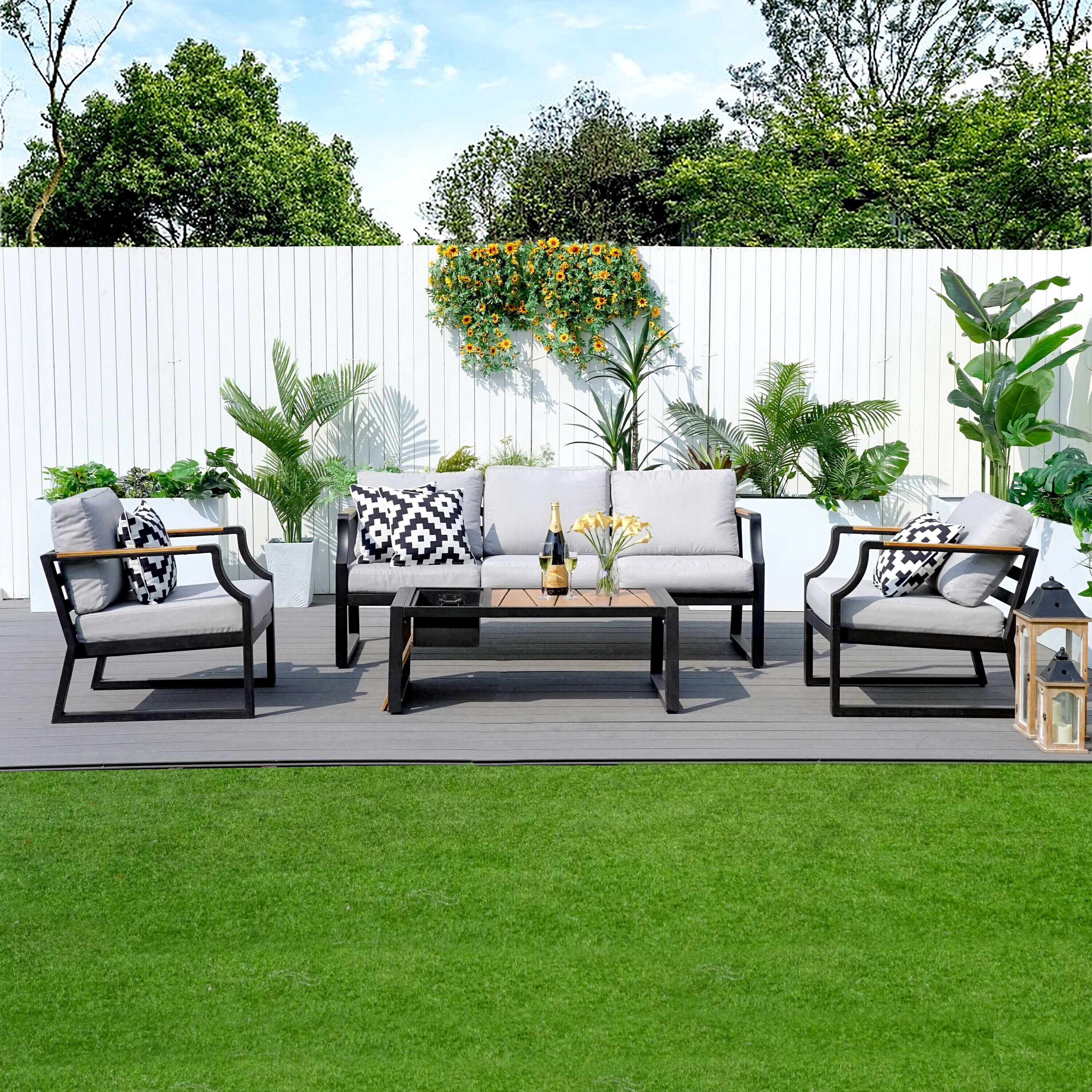 Moda Furnishings MOS-2104-B Patio-Conversation-Sets - View #3