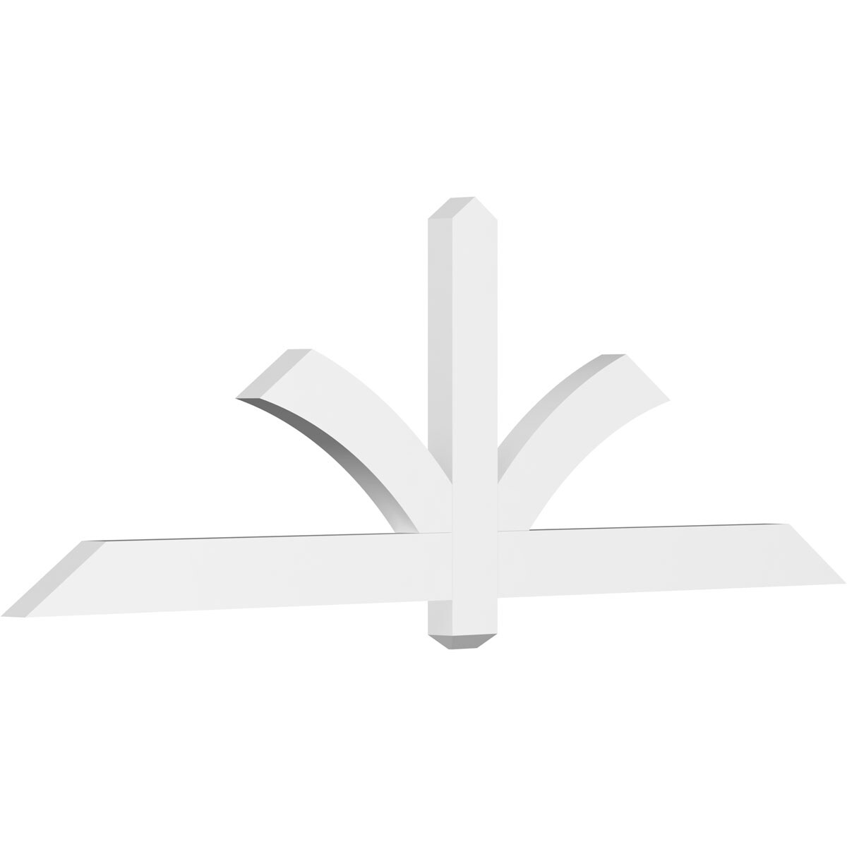 Ekena Millwork GBP072X24X0204RED00 Redmond White PVC Gable bracket