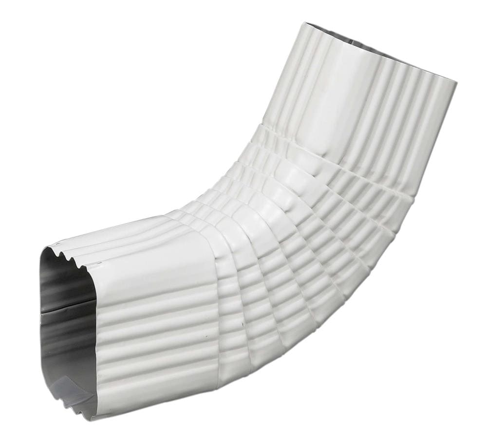 Amerimax 33065 Galvanized steel 2.25-in White Downspout side elbow