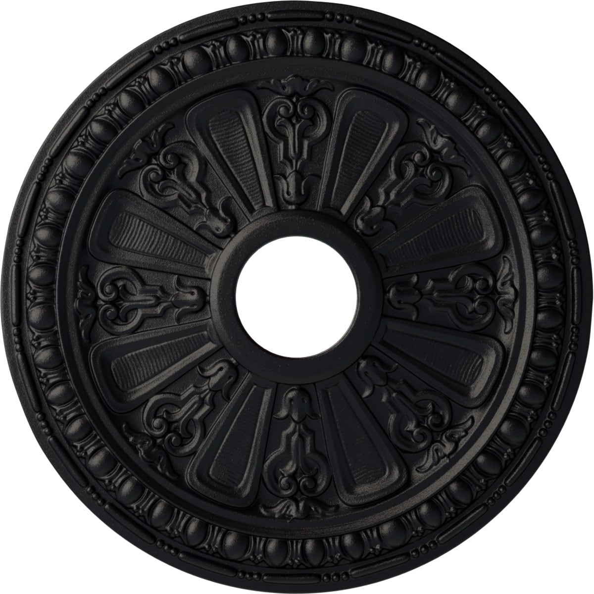 Ekena Millwork CM18RASGS Raymond 18.125-in W x 18.125-in L Painted Steel Gray Polyurethane Whole Ceiling Medallion