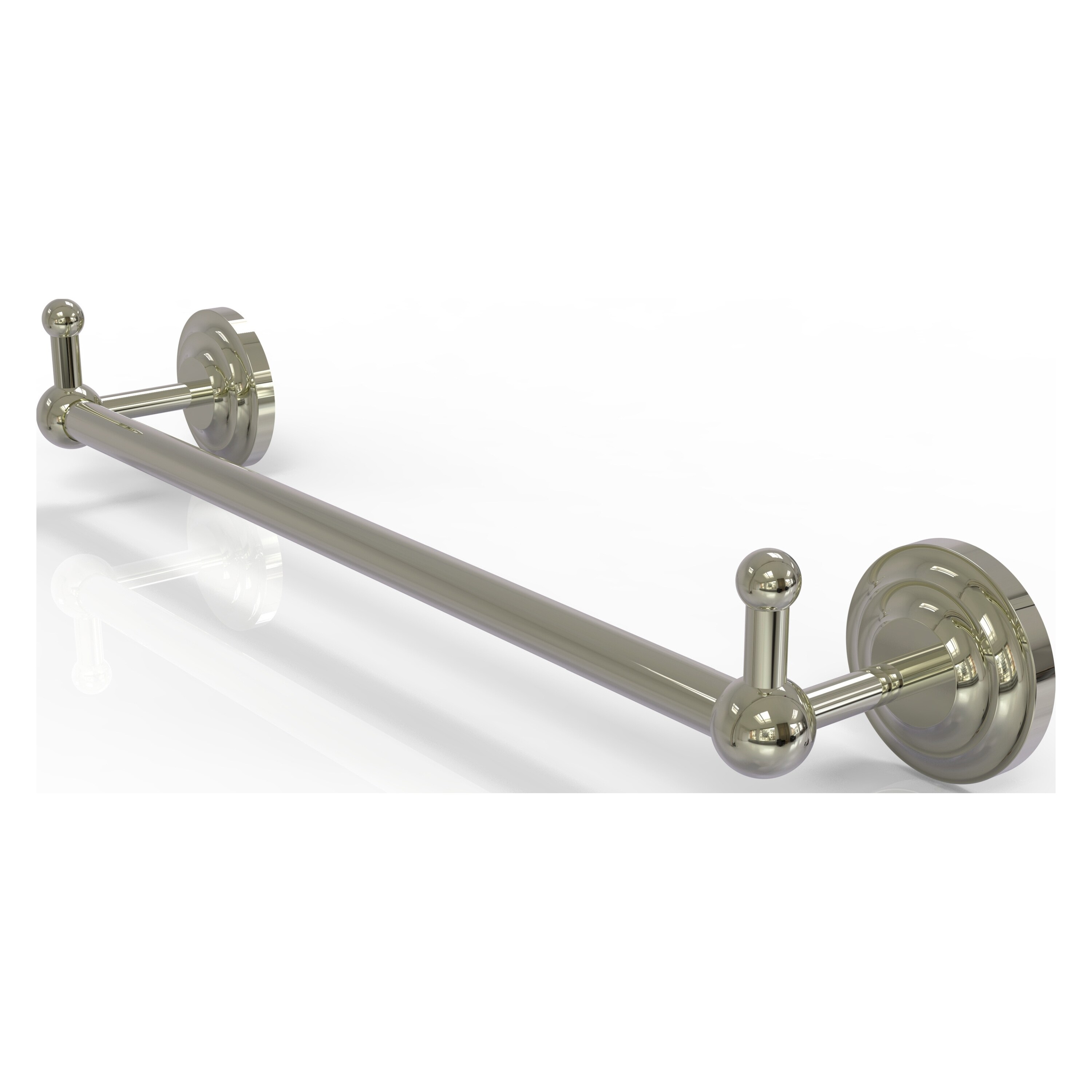 Allied Brass PQN-41-24-PEG-PNI Prestige Que New 24-in Polished Nickel Wall mount Single Towel Bar