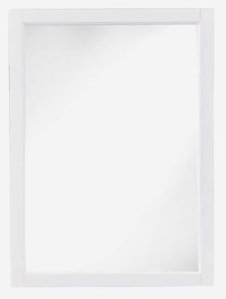 allen + roth Rigsby 32-in x 32-in White Square Bathroom Vanity Mirror in  the Bathroom Mirrors department at