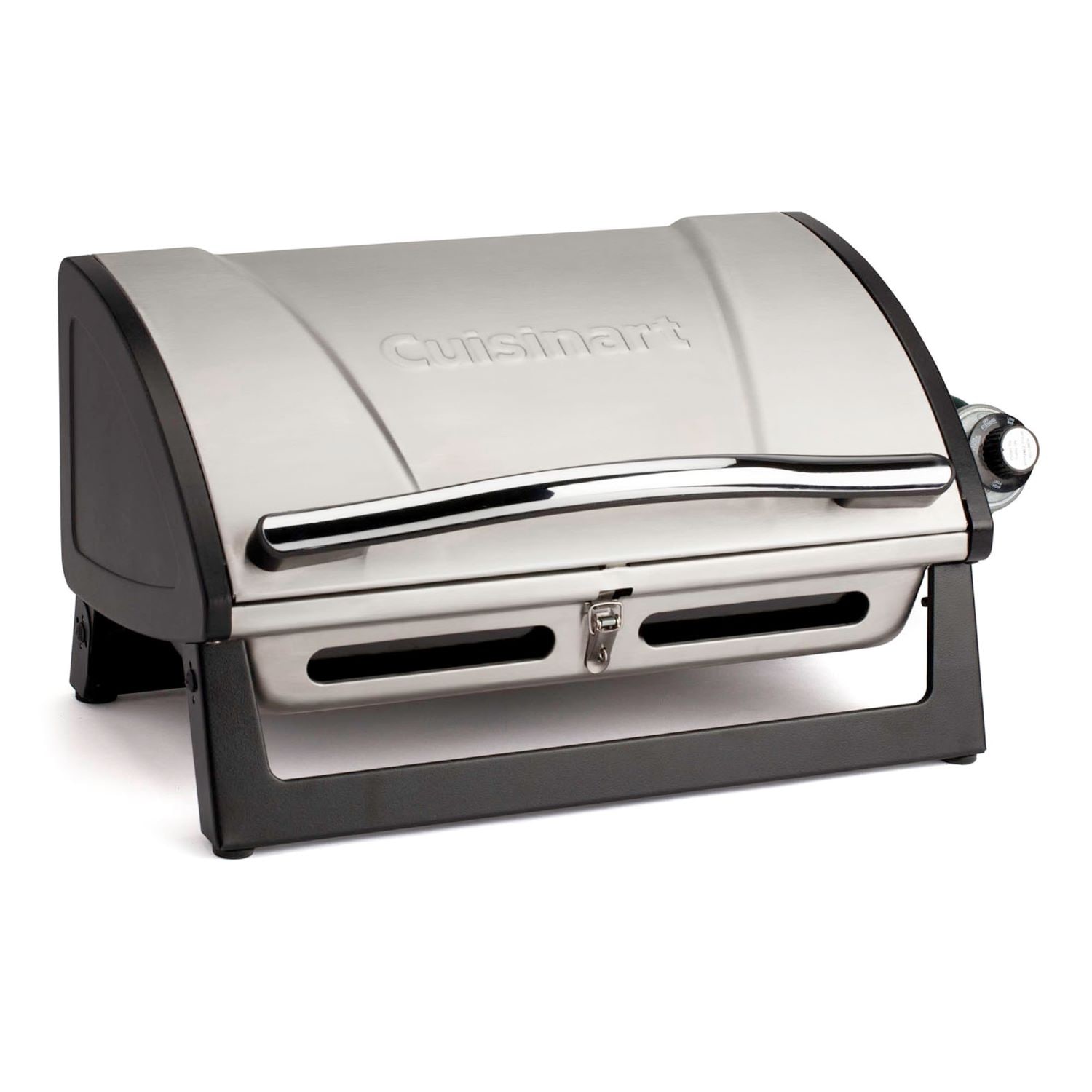 Cuisinart Portable Stainless Steel Propane Grill - 146 Sq In Cooking  Surface, 8000 BTU Burner, Compact Design - Ideal for Camping, Tailgating,  and More at