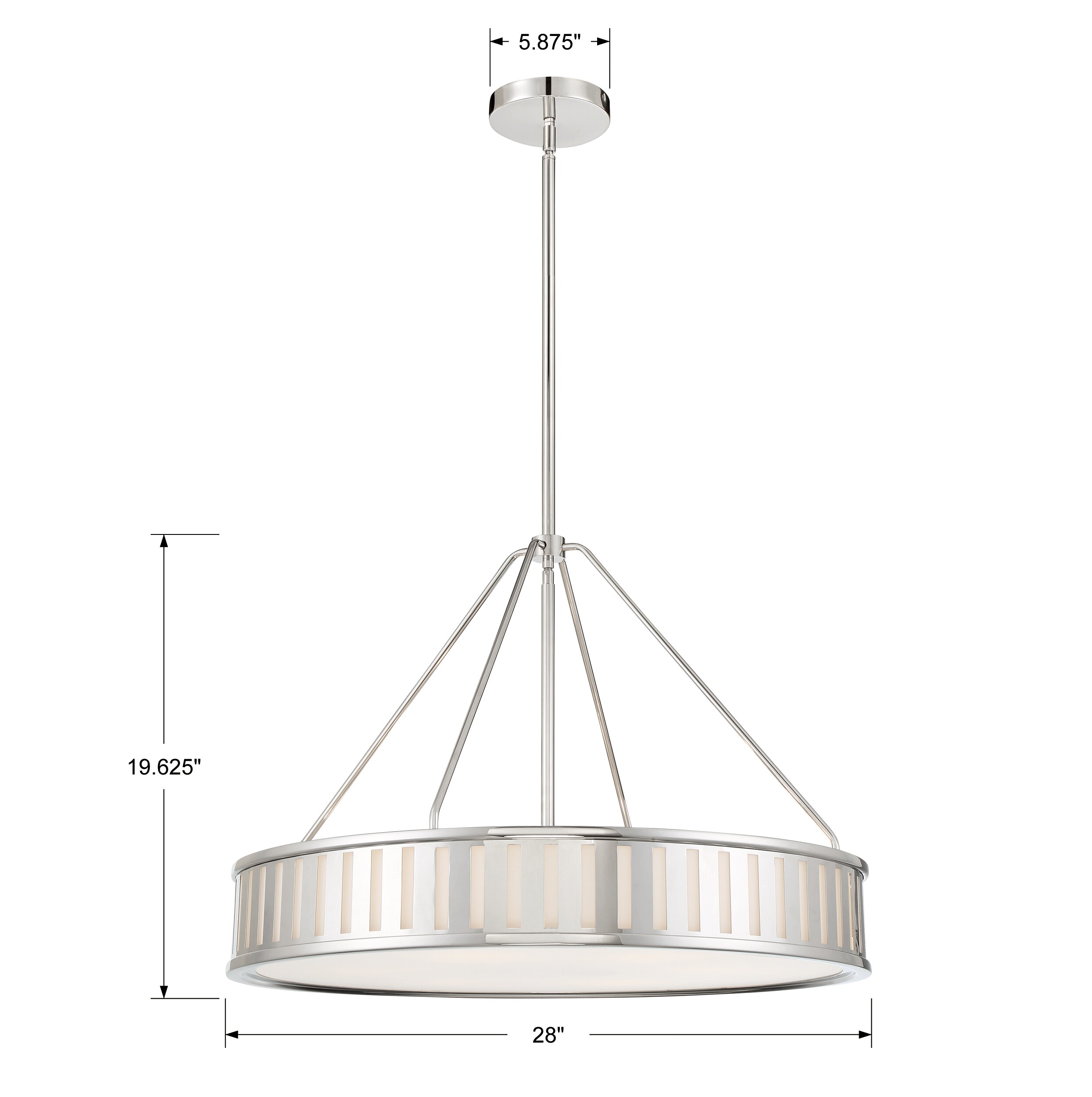 Crystorama KEN-8306-PN Pendant-Lights - View #4