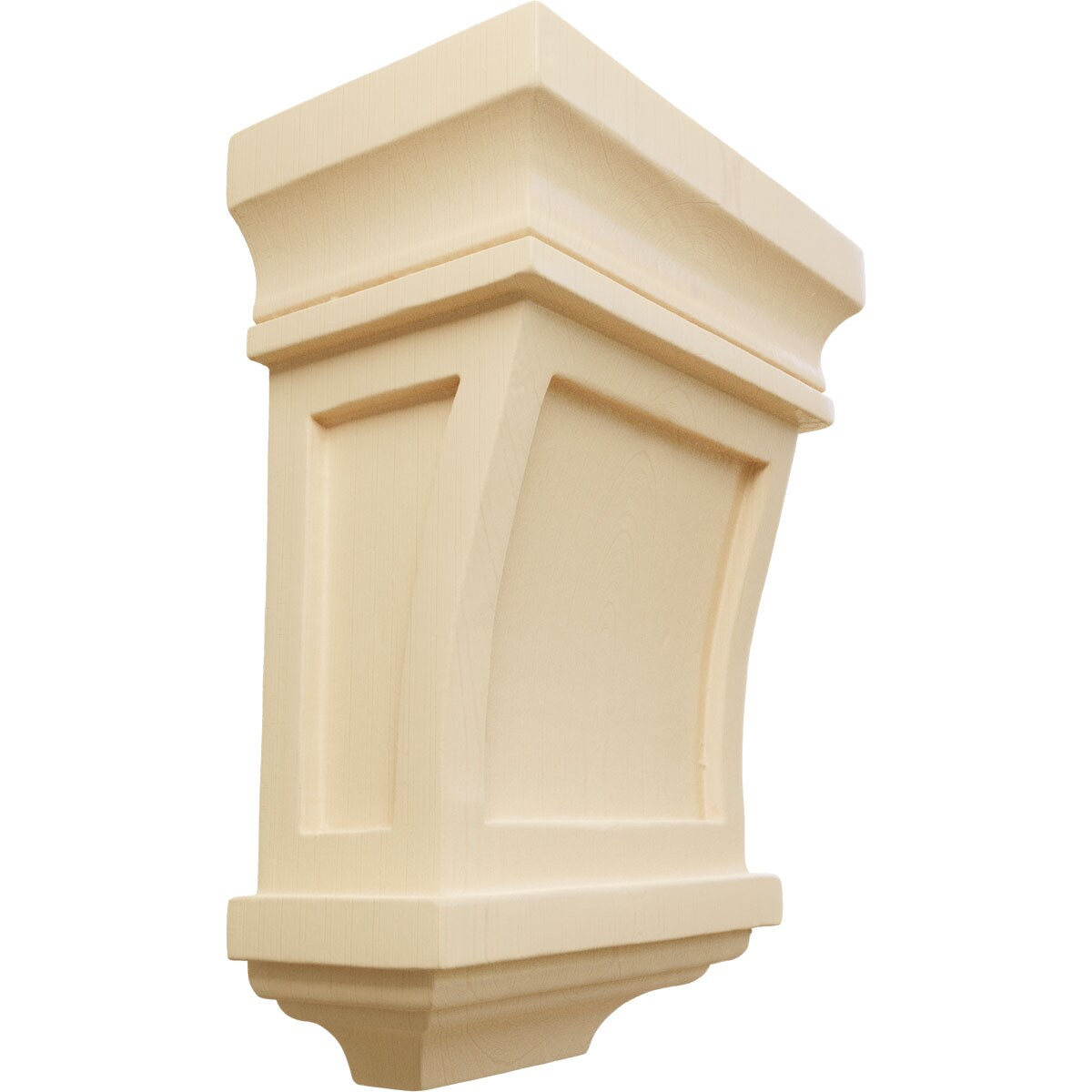 Ekena Millwork COR05X03X07SFMA 5-in x 3-in x 7-in Unfinished Maple Wood Paintable/Stainable Corbel