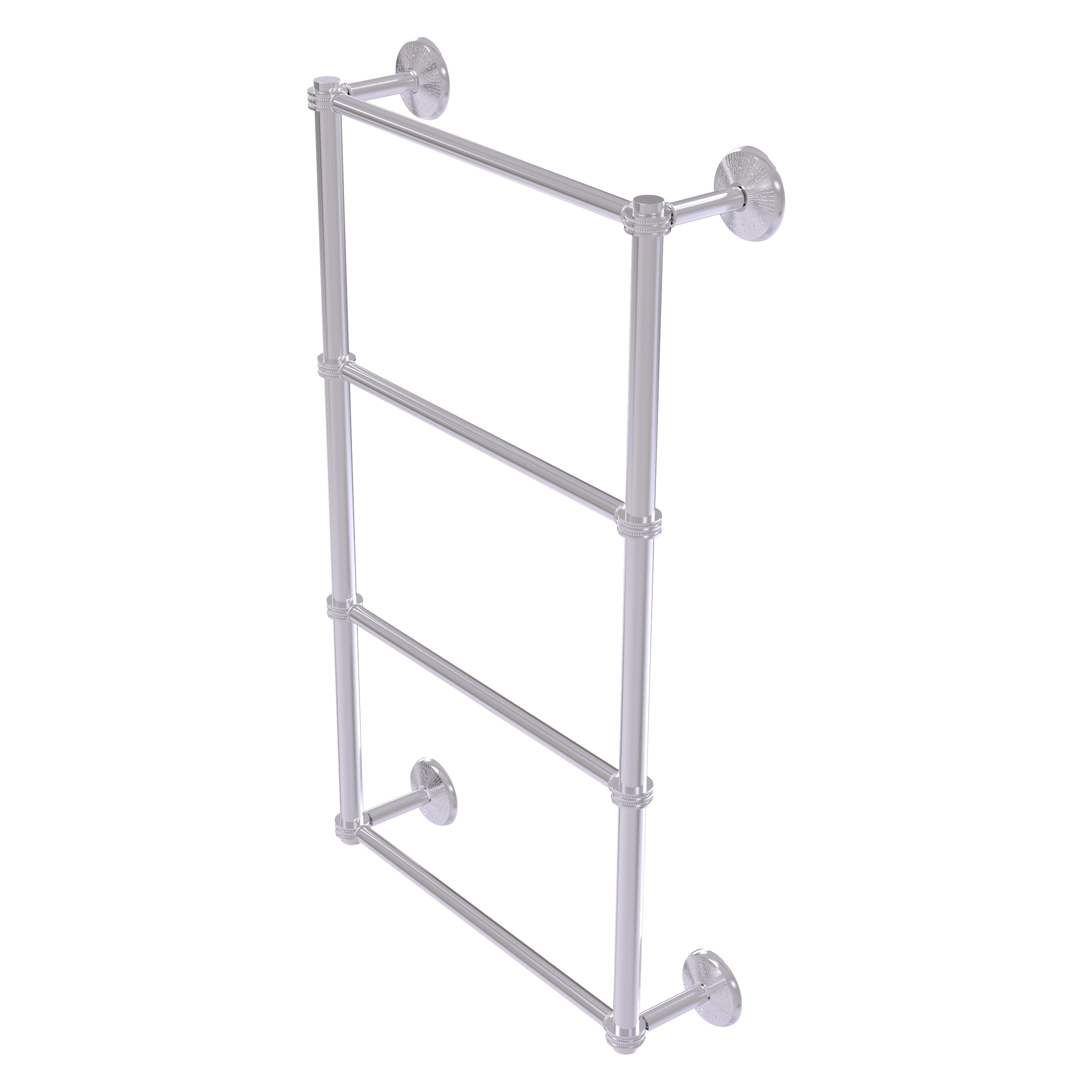 Allied Brass MC-28D-24-SCH Monte Carlo 24-in double Satin Chrome Wall mount 4-tier Towel Bar