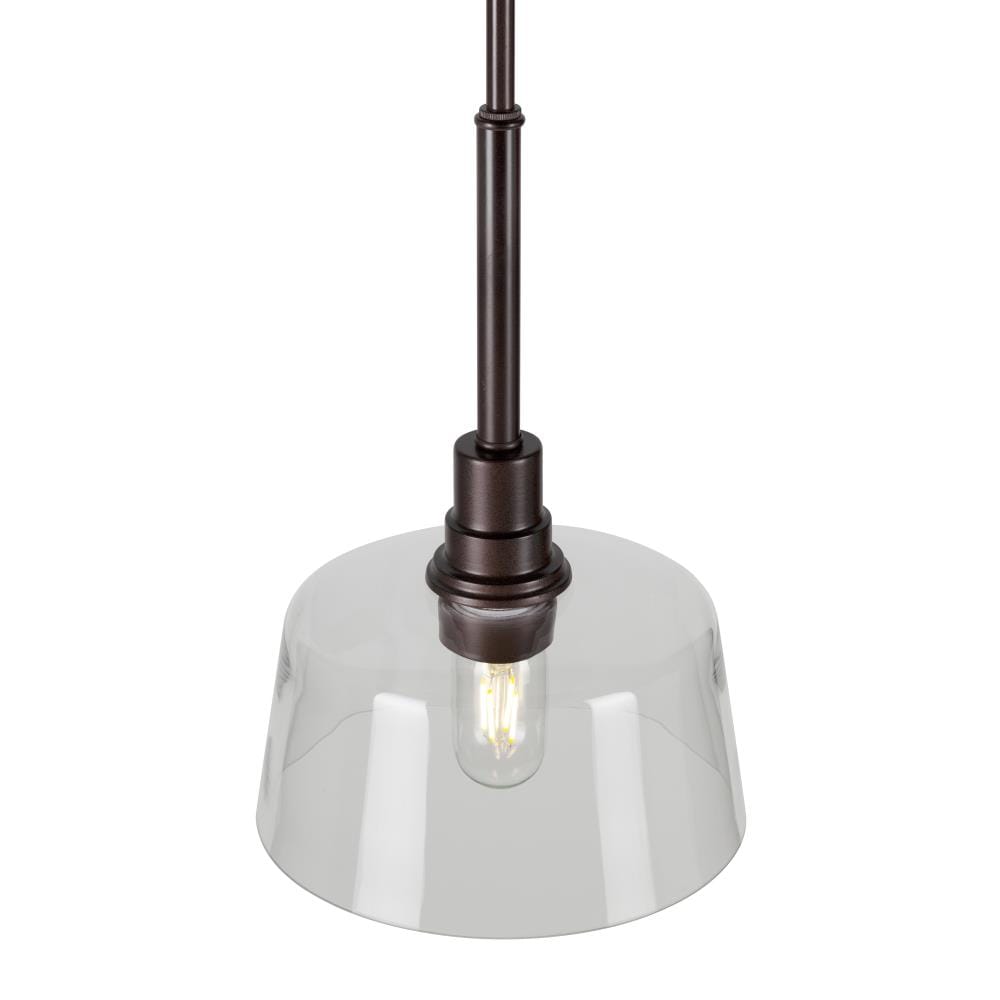 Acopa Antique Bronze Mini Pendant with Clear Oversized Dome Glass