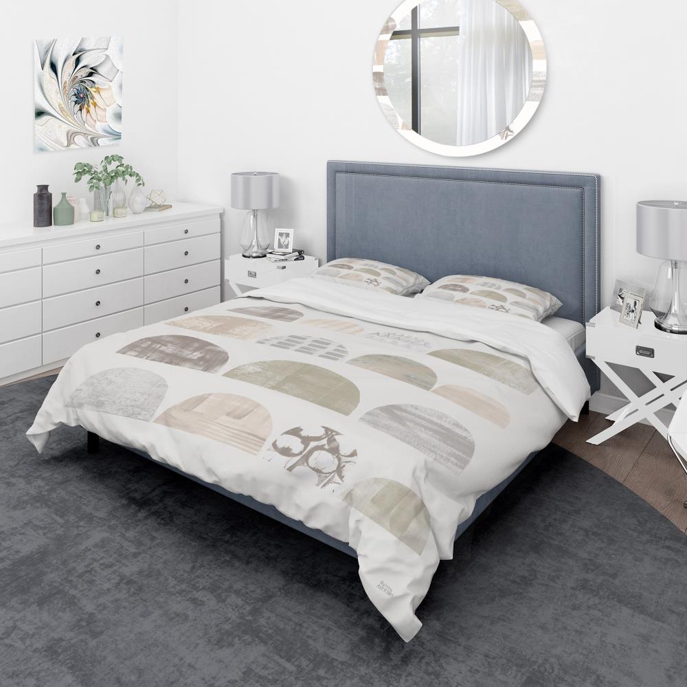Designart BED30749-K 3 -Piece Beige King Duvet cover Set