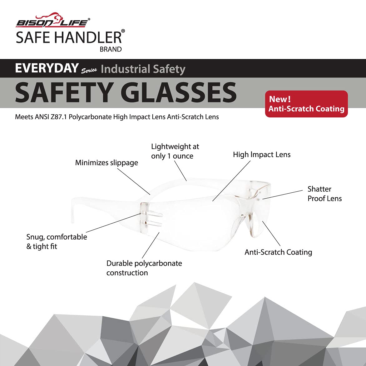 BISON LIFE SH-ESCR-CLCT-SG4Y-24 Protective-Eye-Wear - View #3