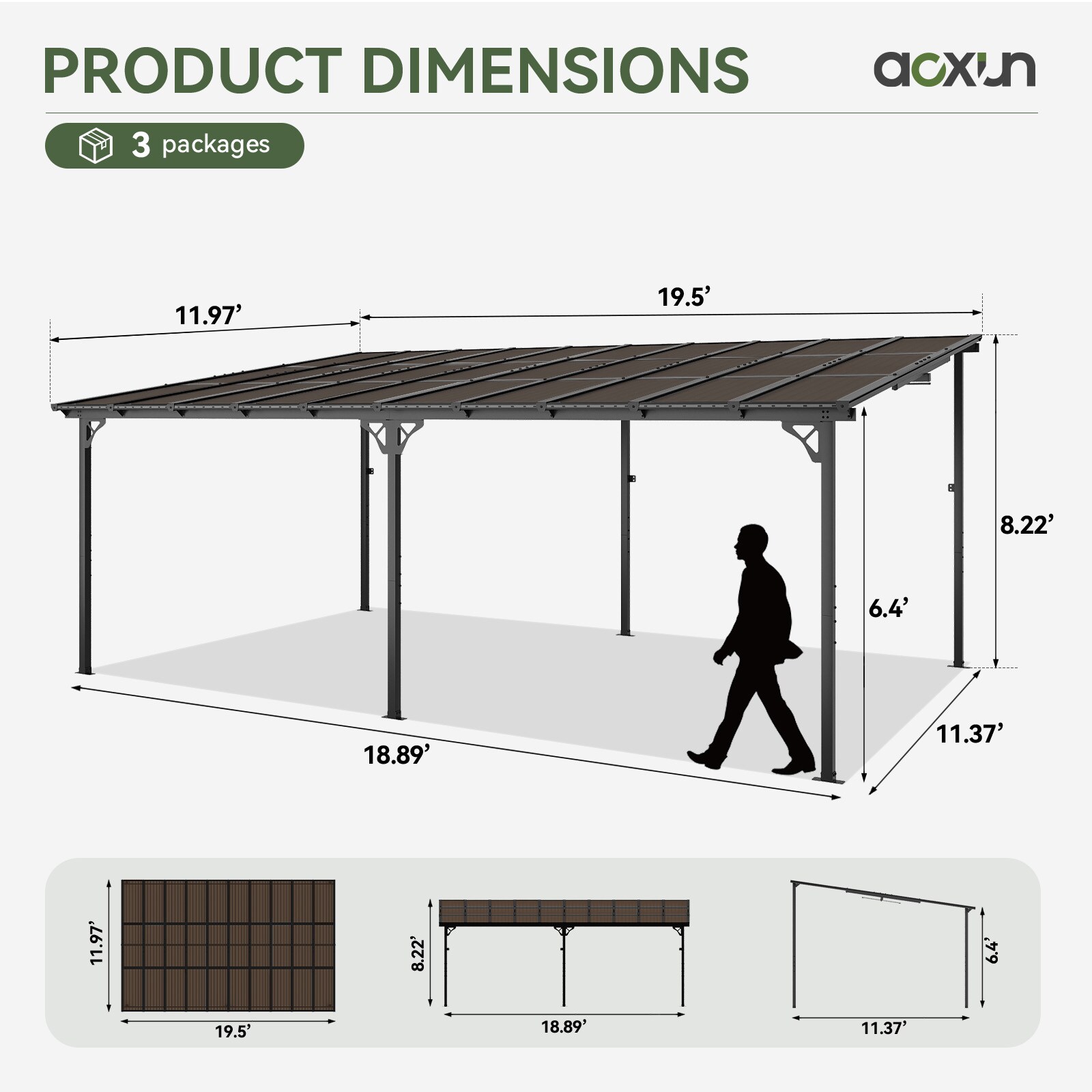 AOXUN SG402BK05ABC Pergolas-2 - View #6