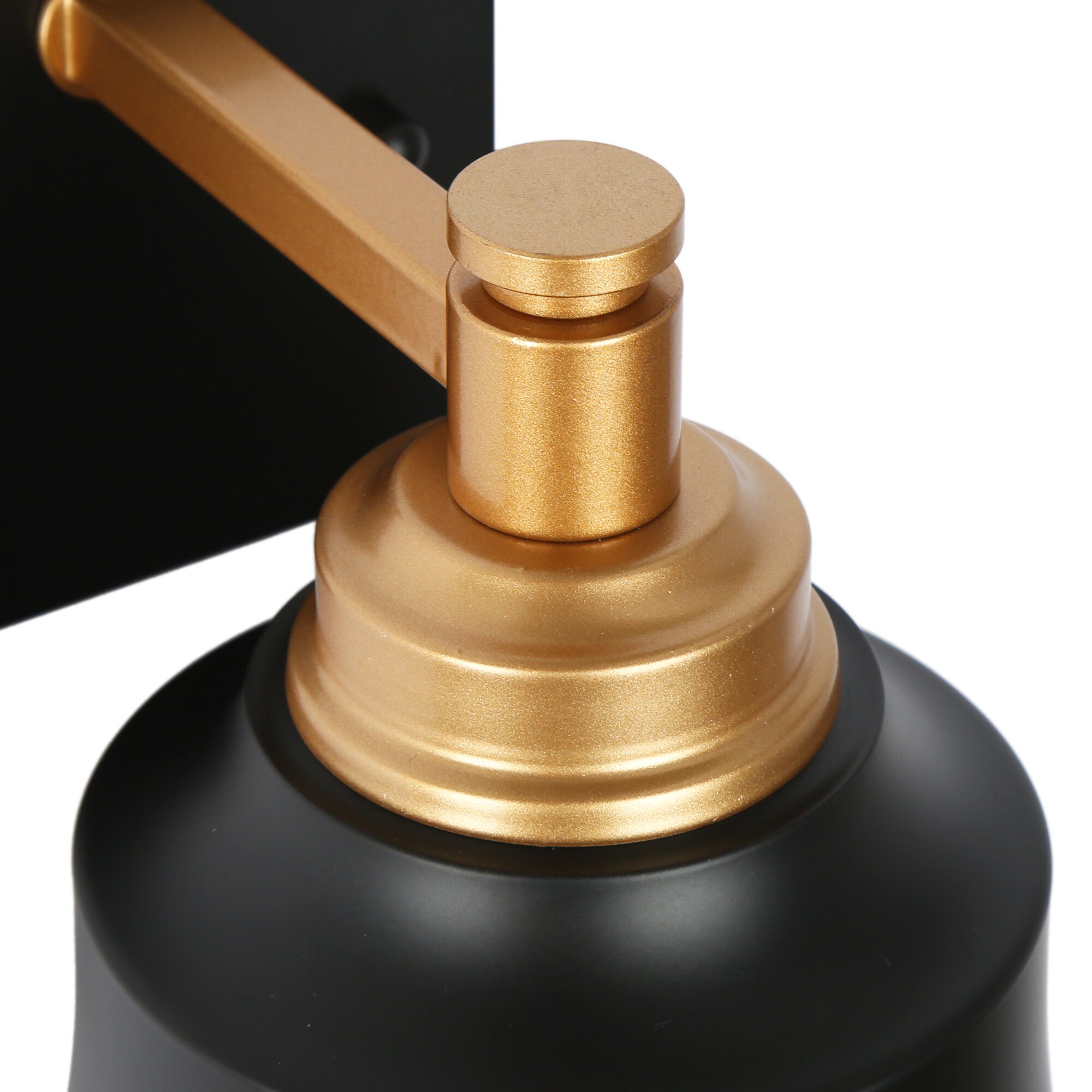 ZEVNI L37FJQ6RW46W1SE8 Gaff 6-in 1-Light Matte Black and Gold LED Vintage Vanity Light