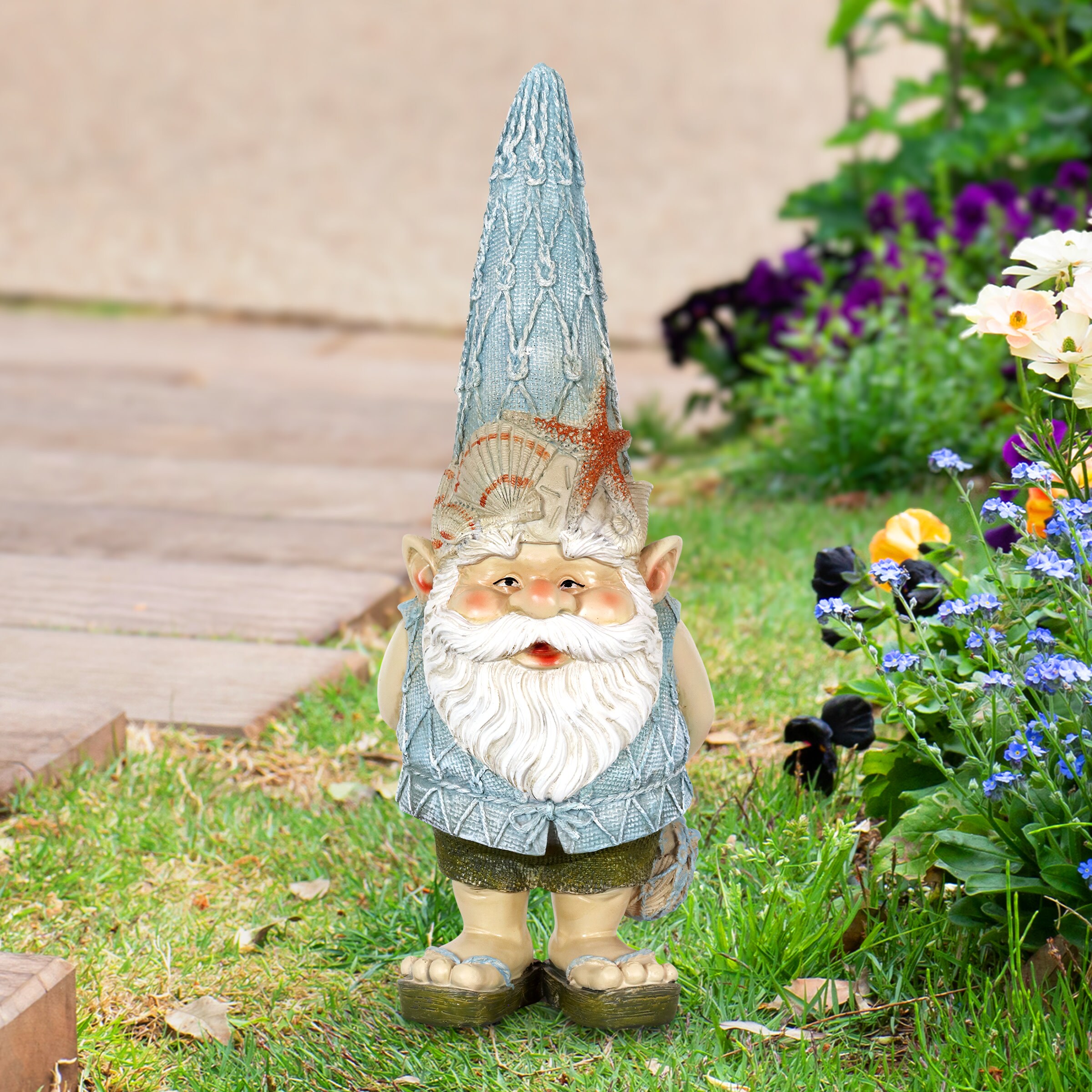 Exhart 16.02-in H X 5.98-in W Multiple Colors Finishes Gnome Garden 