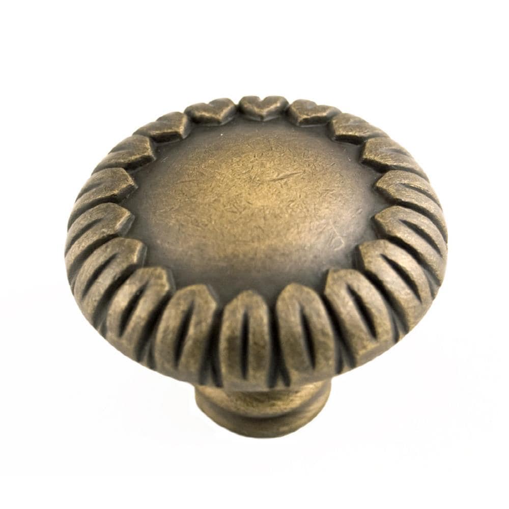 RK International CK 758-AE Antique English Round Traditional Cabinet Knob