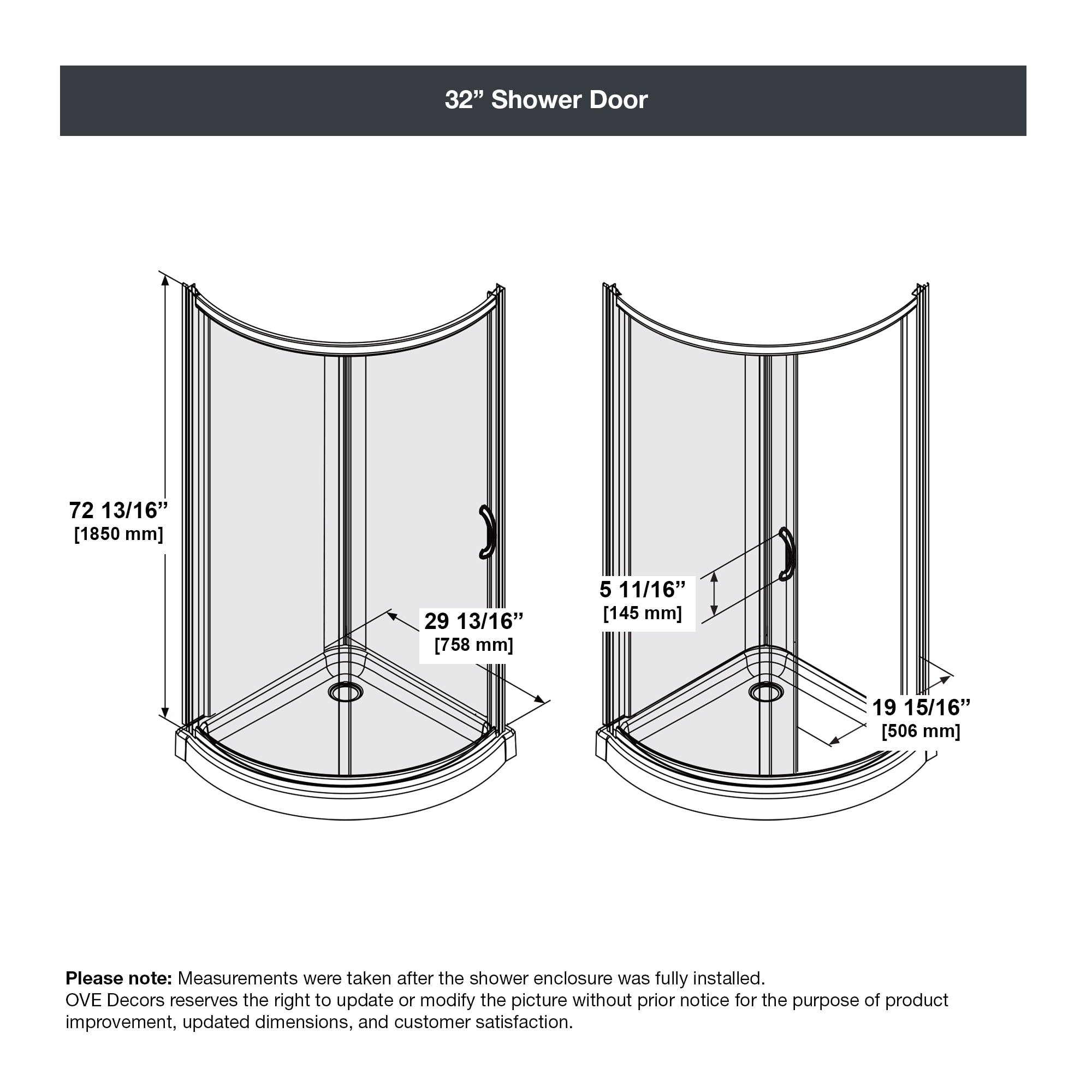 OVE Decors 15SKC-BREE32-BLK Alcove-Shower-Kit - View #13