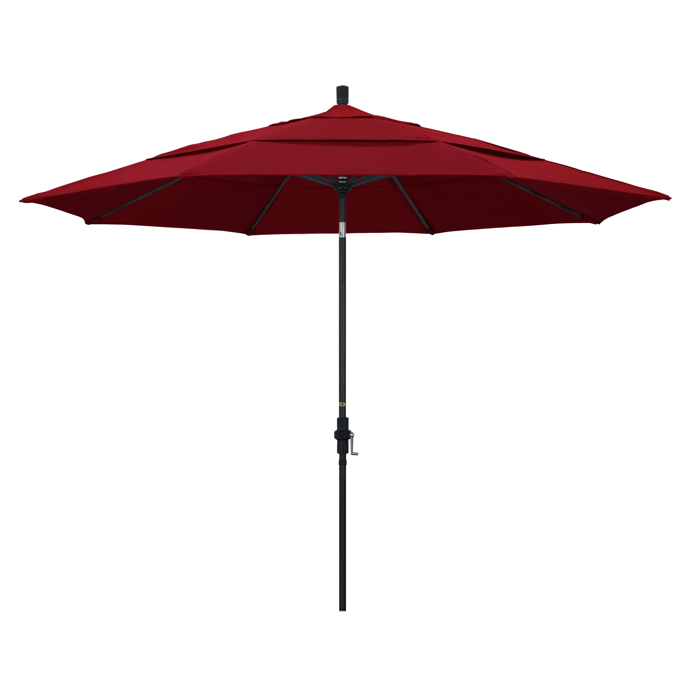 California Umbrella 194061222355 11-Feet Aluminum Red Market Patio Umbrella