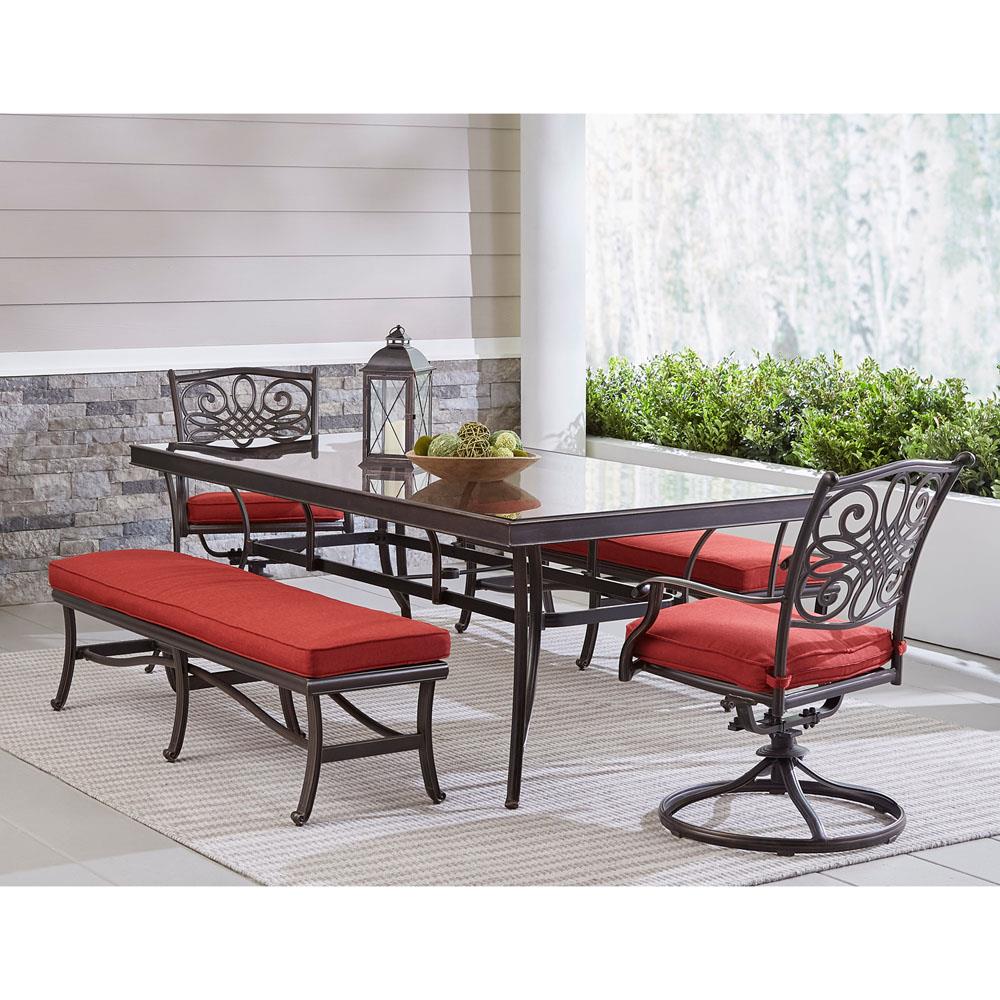 Hanover TRADDN5PCSW2GBN-RED Patio-Dining-Sets - View #15